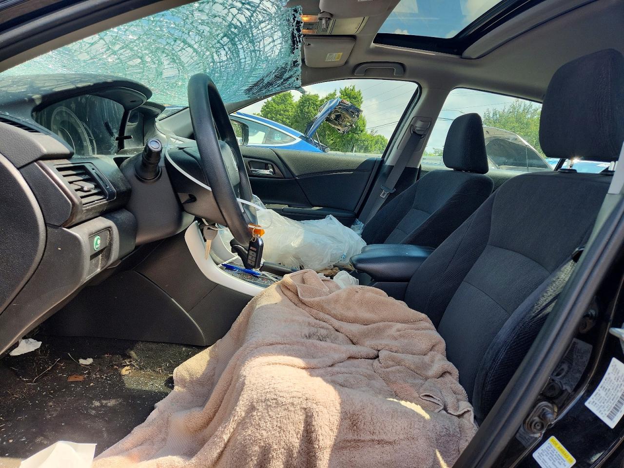2015 Honda Accord Ex Черный vin: 1HGCR2F79FA218560