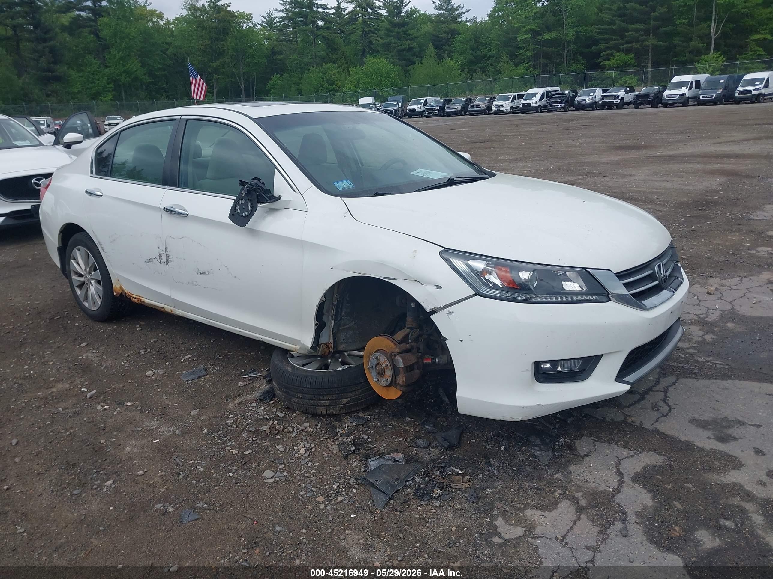 2015 Honda Accord Ex White vin: 1HGCR2F79FA258671