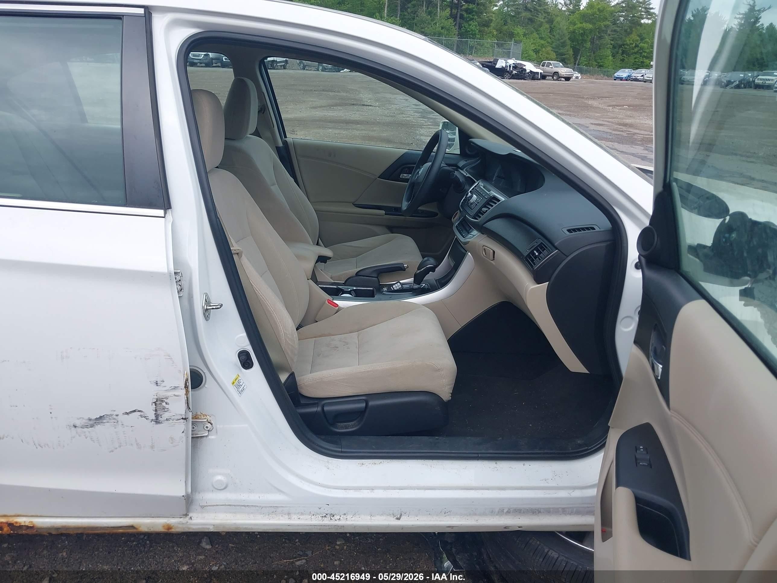 2015 Honda Accord Ex White vin: 1HGCR2F79FA258671
