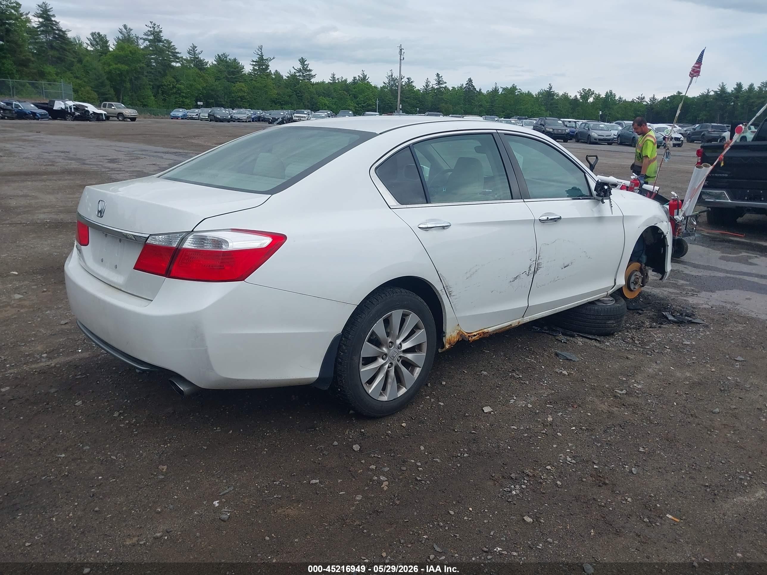 2015 Honda Accord Ex White vin: 1HGCR2F79FA258671