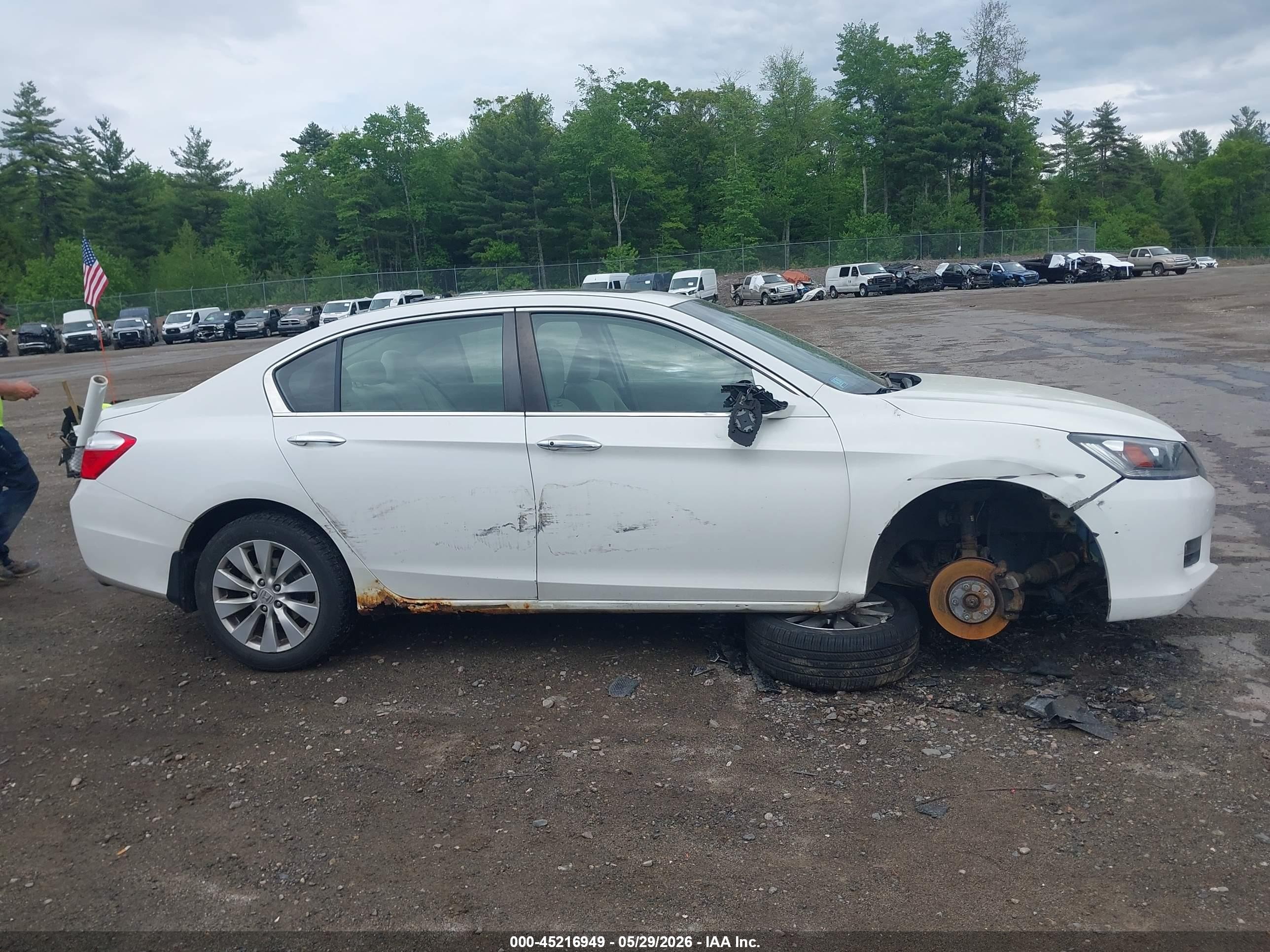 2015 Honda Accord Ex White vin: 1HGCR2F79FA258671