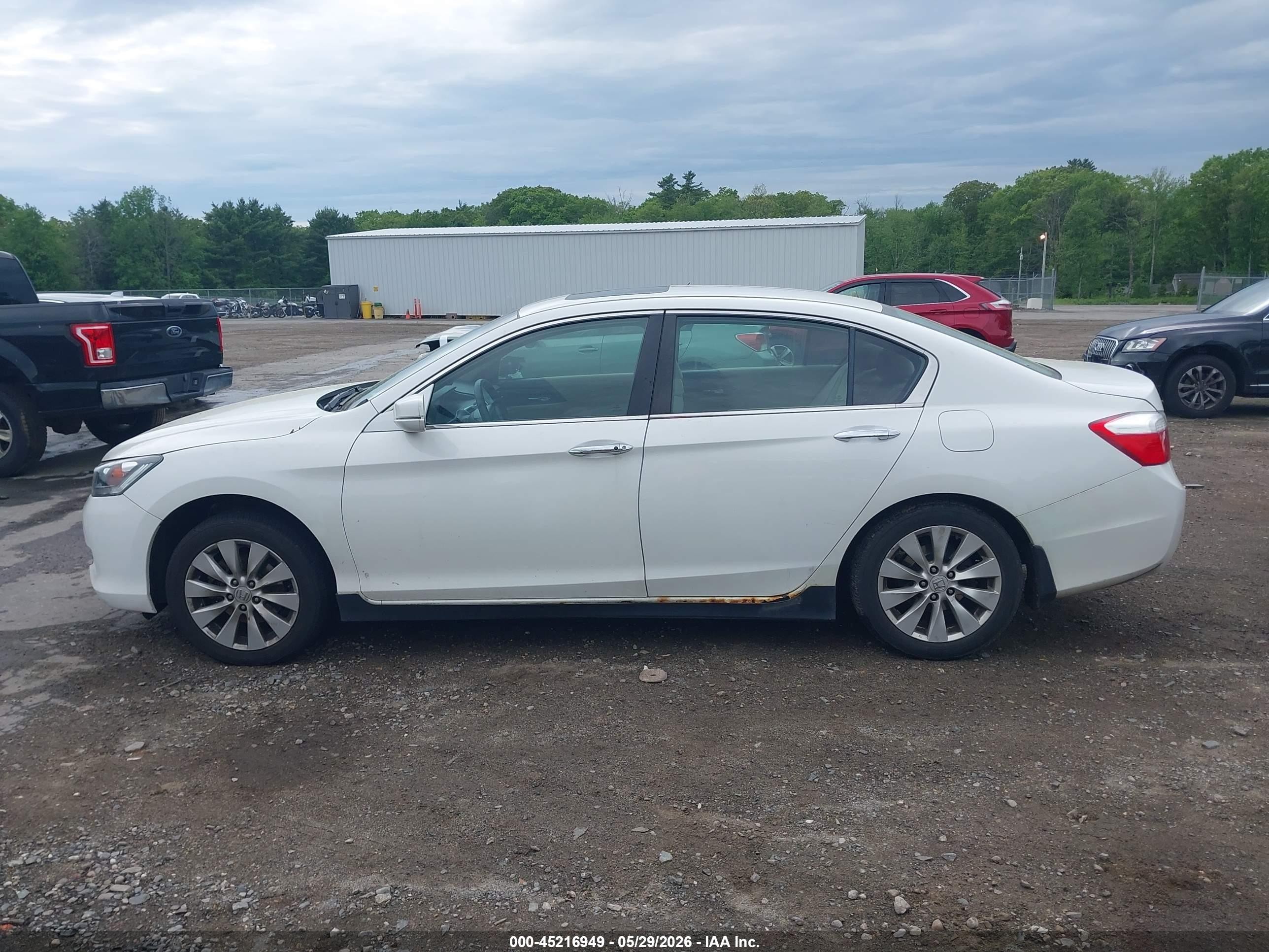 2015 Honda Accord Ex White vin: 1HGCR2F79FA258671