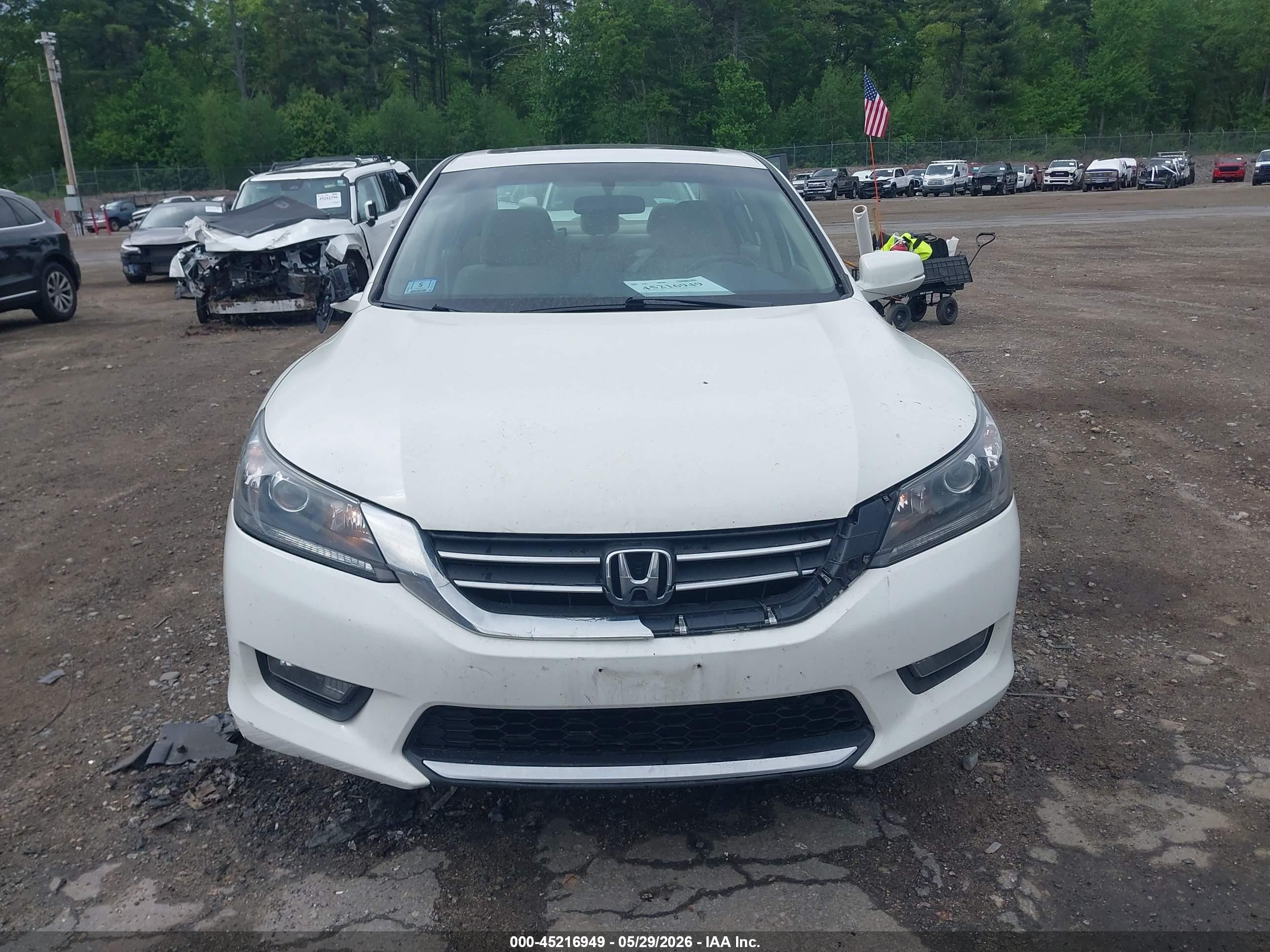 2015 Honda Accord Ex White vin: 1HGCR2F79FA258671