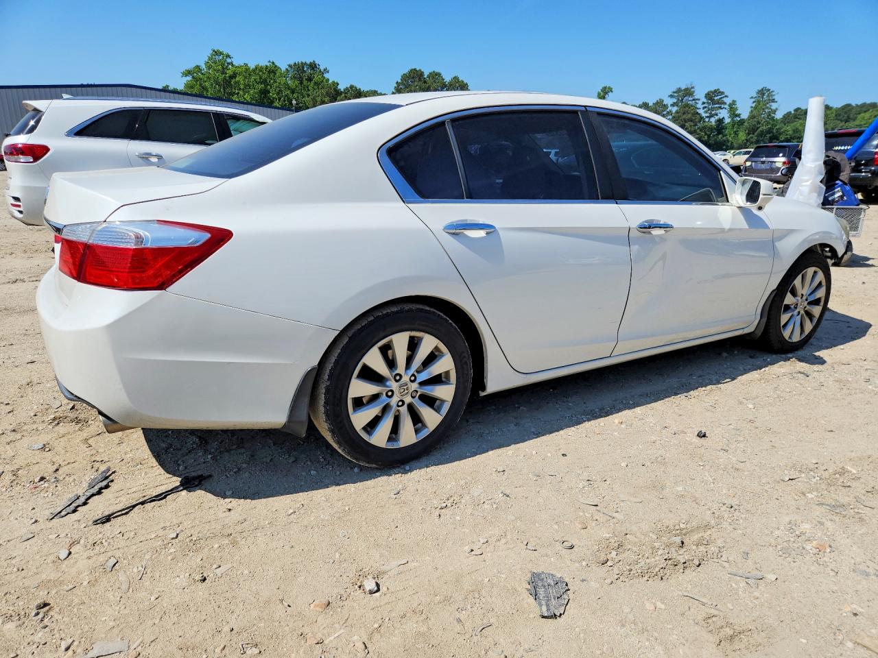 2015 Honda Accord Ex White vin: 1HGCR2F79FA268536