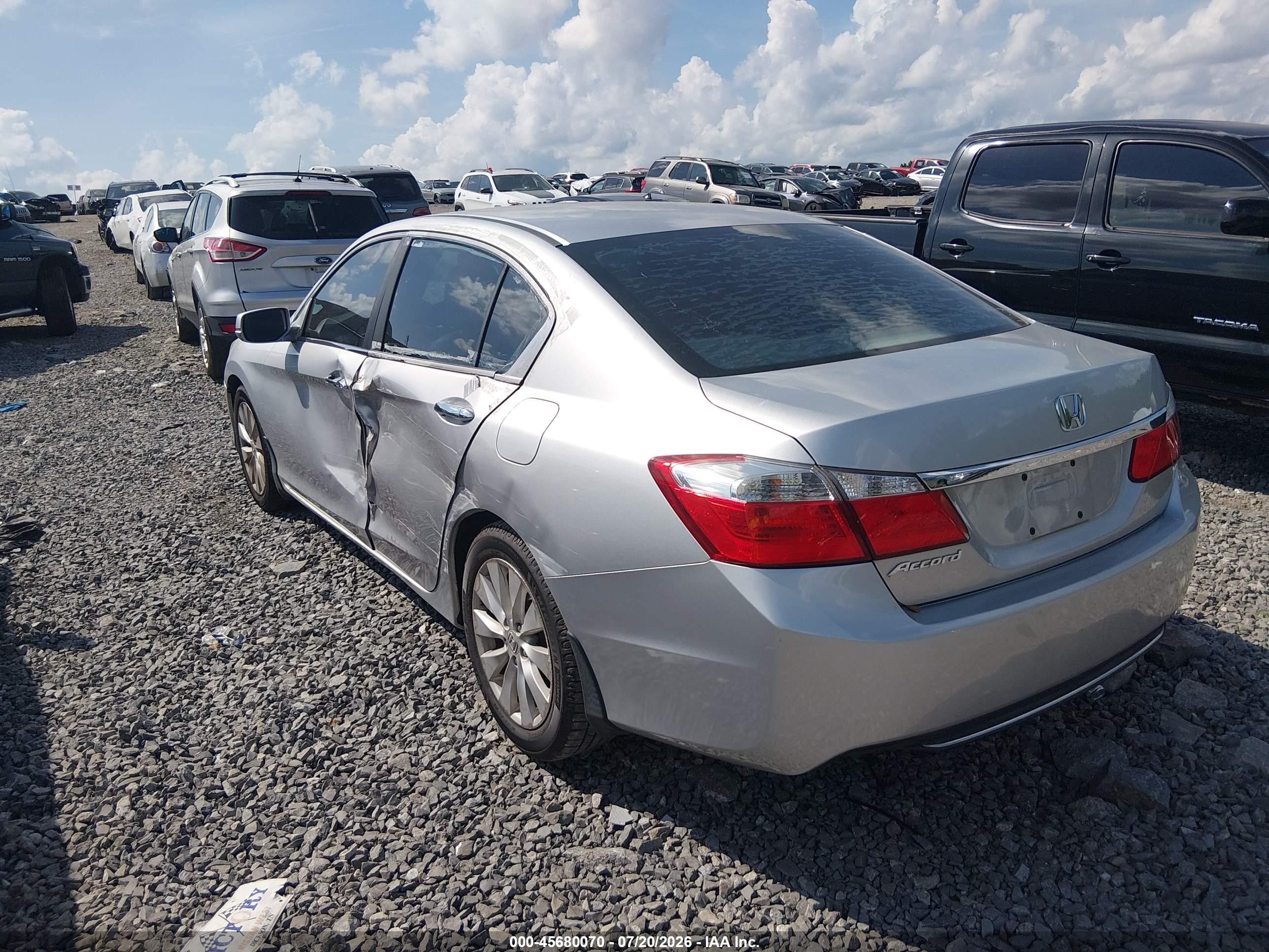 2013 Honda Accord Ex White vin: 1HGCR2F7XDA008935