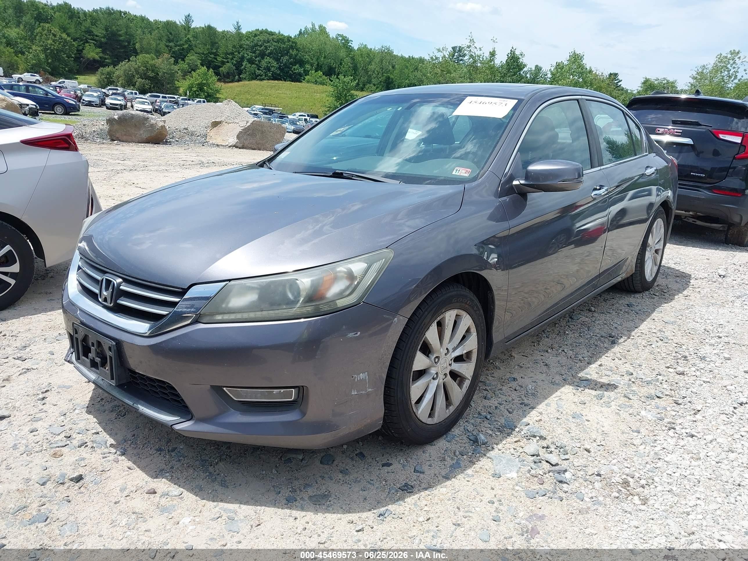 2013 Honda Accord Ex Gray vin: 1HGCR2F7XDA012807
