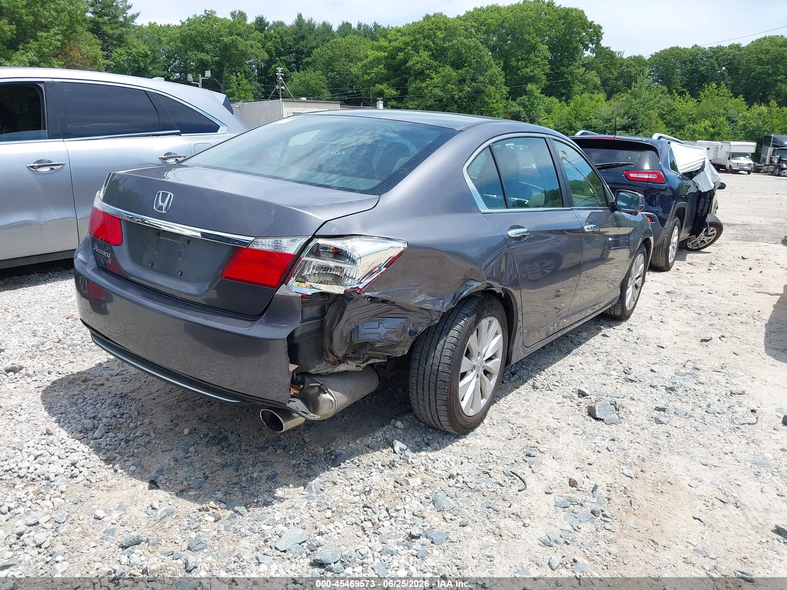 2013 Honda Accord Ex Gray vin: 1HGCR2F7XDA012807