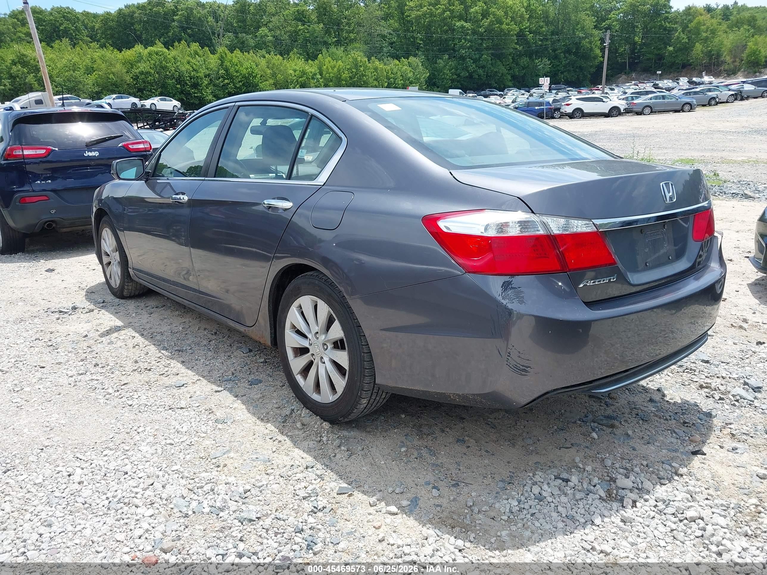 2013 Honda Accord Ex Gray vin: 1HGCR2F7XDA012807