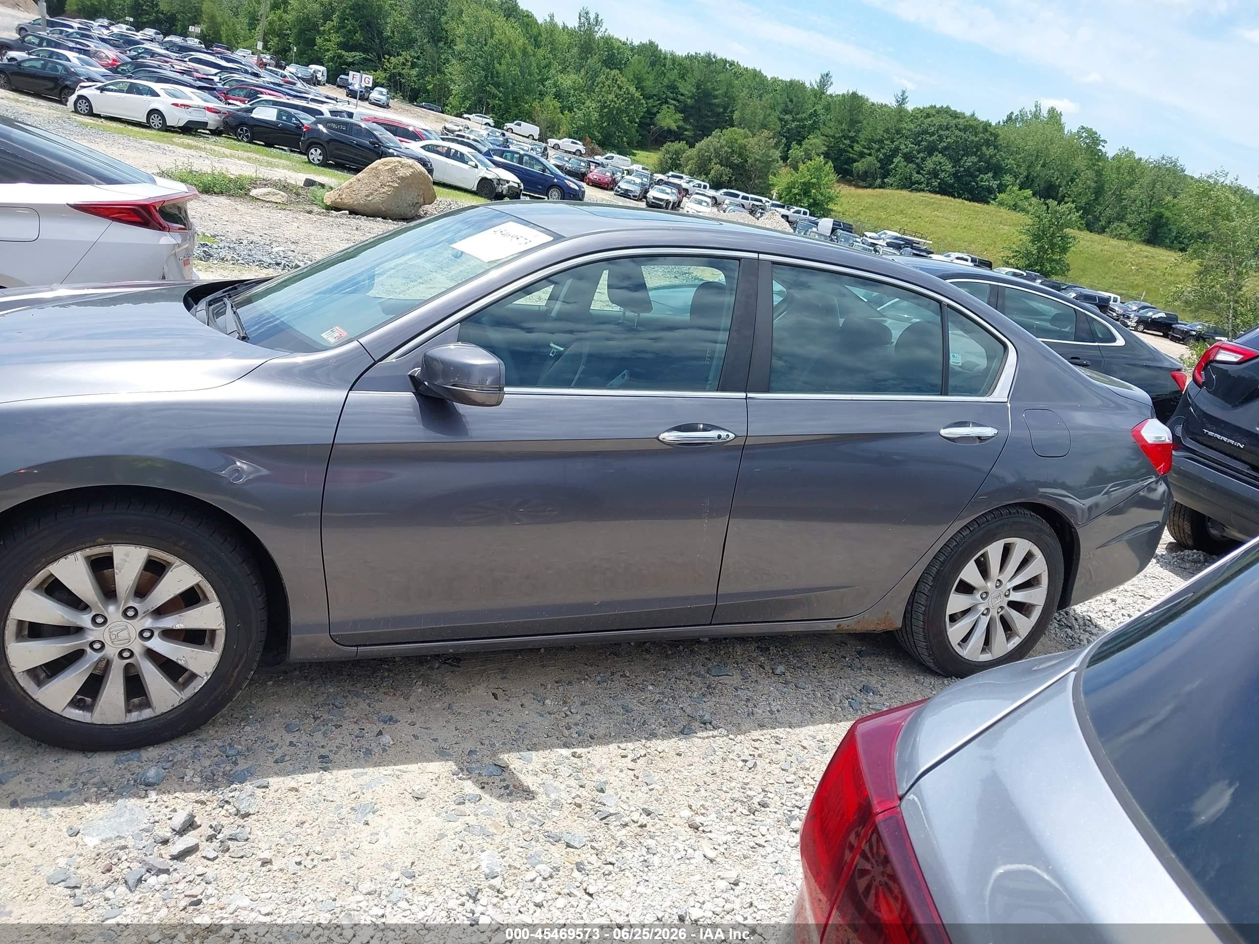 2013 Honda Accord Ex Gray vin: 1HGCR2F7XDA012807