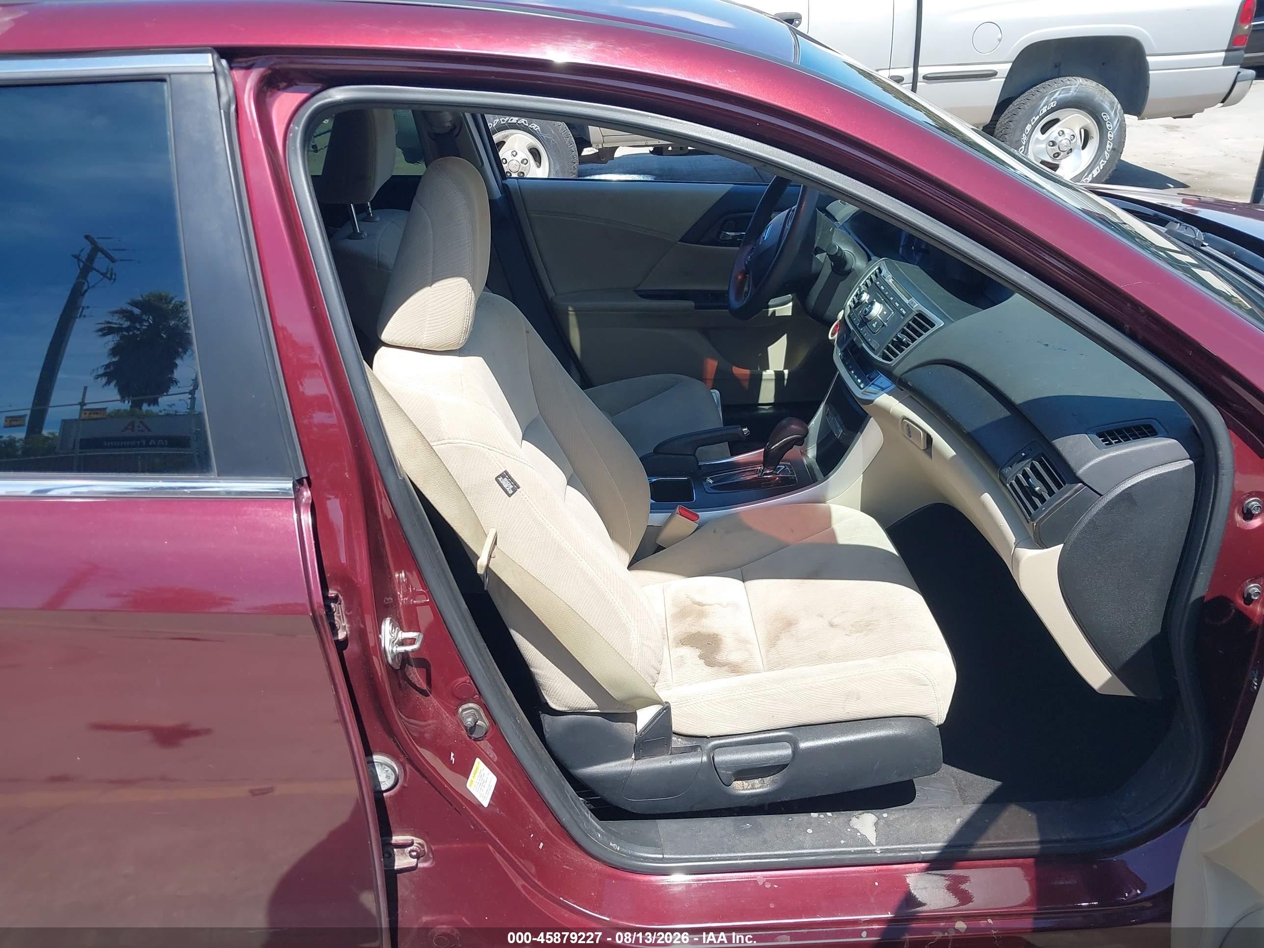 2013 Honda Accord Ex Maroon vin: 1HGCR2F7XDA072537
