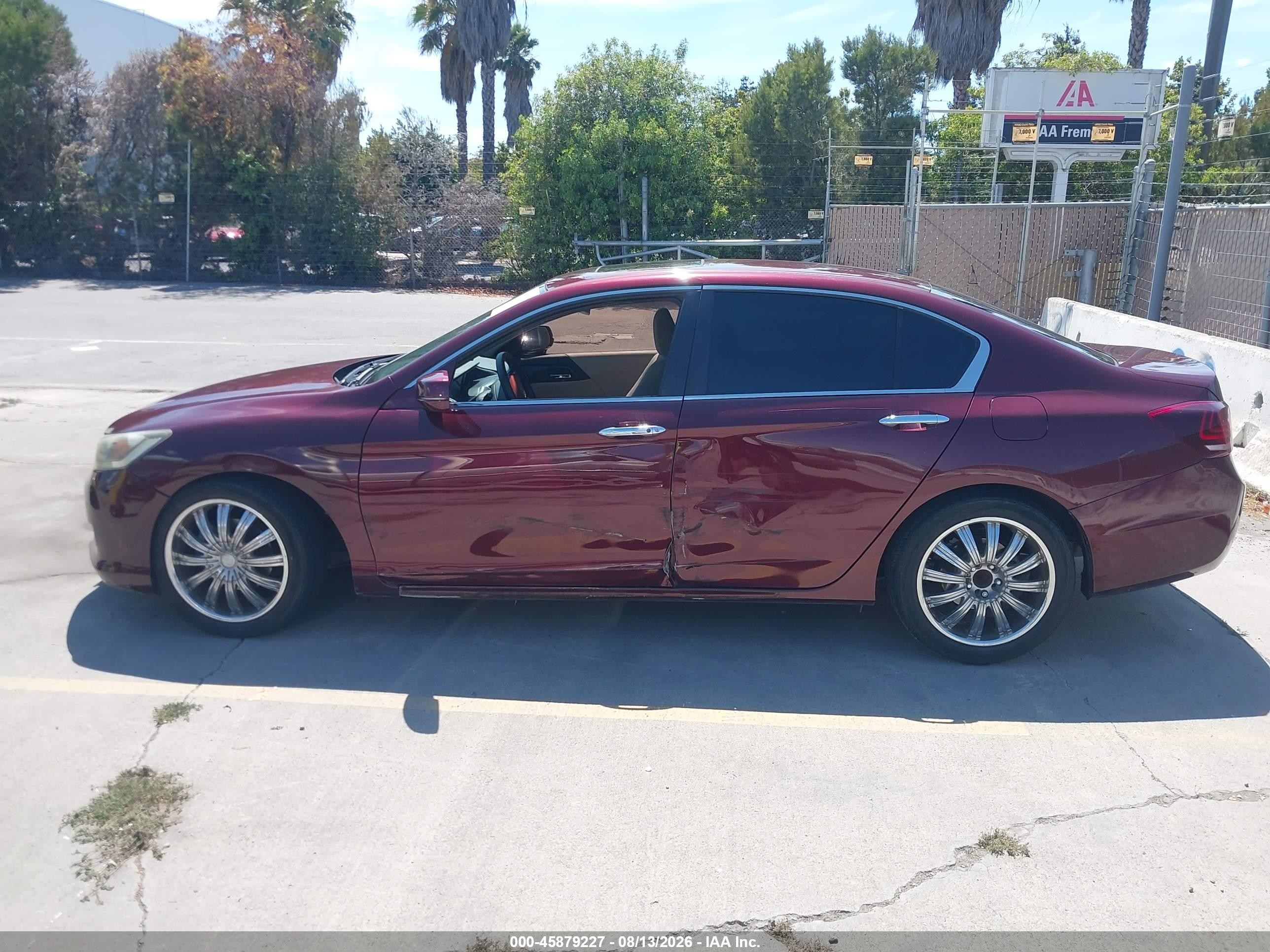 2013 Honda Accord Ex Maroon vin: 1HGCR2F7XDA072537
