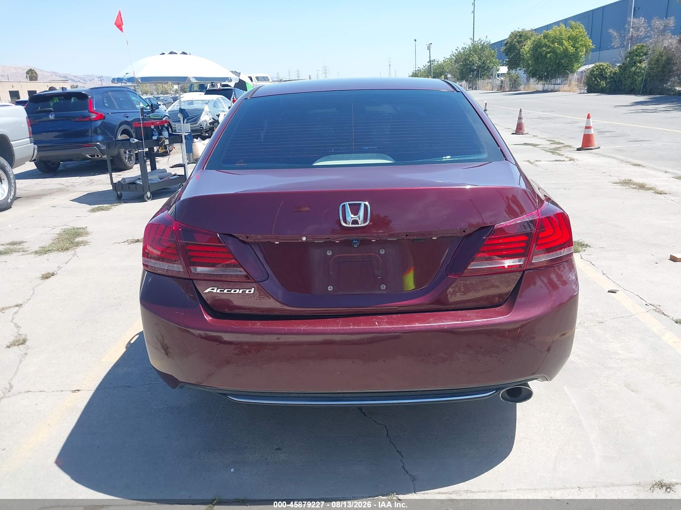 2013 Honda Accord Ex Maroon vin: 1HGCR2F7XDA072537