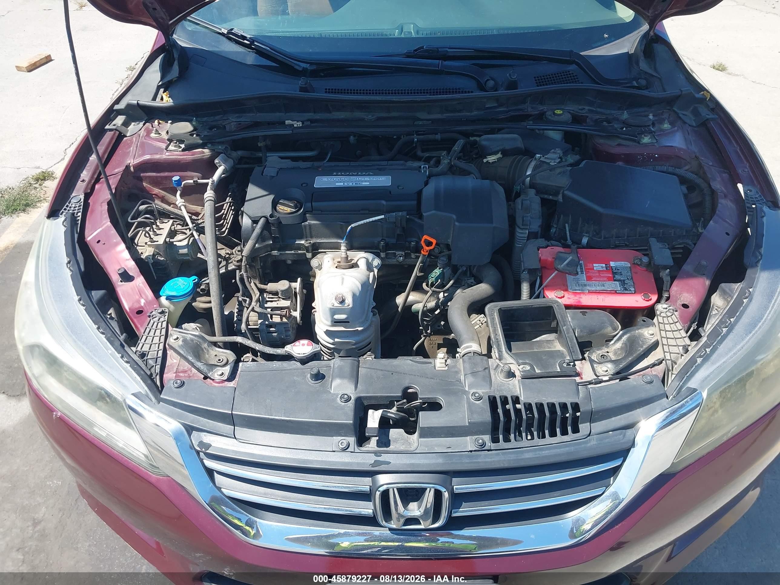 2013 Honda Accord Ex Maroon vin: 1HGCR2F7XDA072537