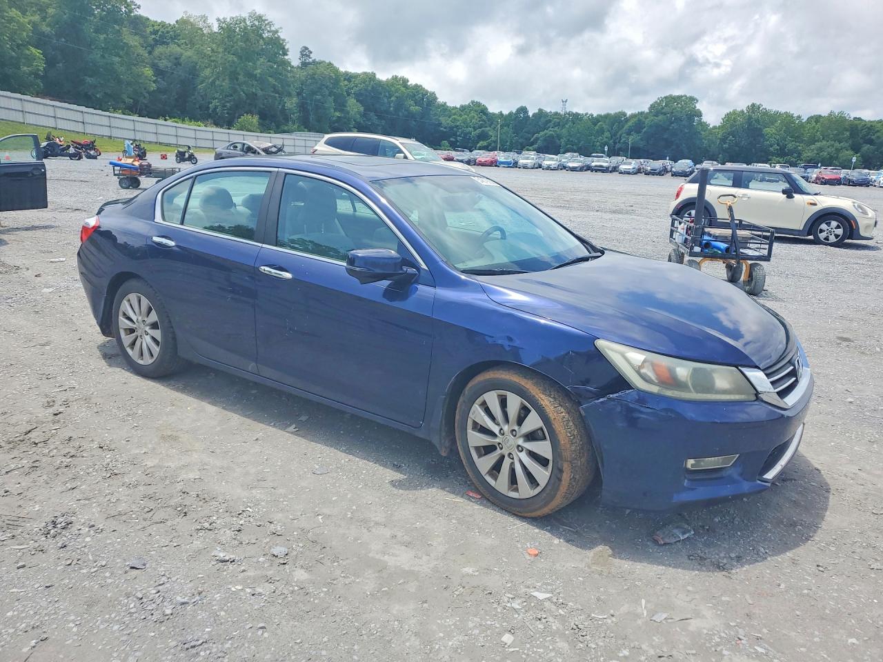 2013 Honda Accord Ex Blue vin: 1HGCR2F7XDA094859