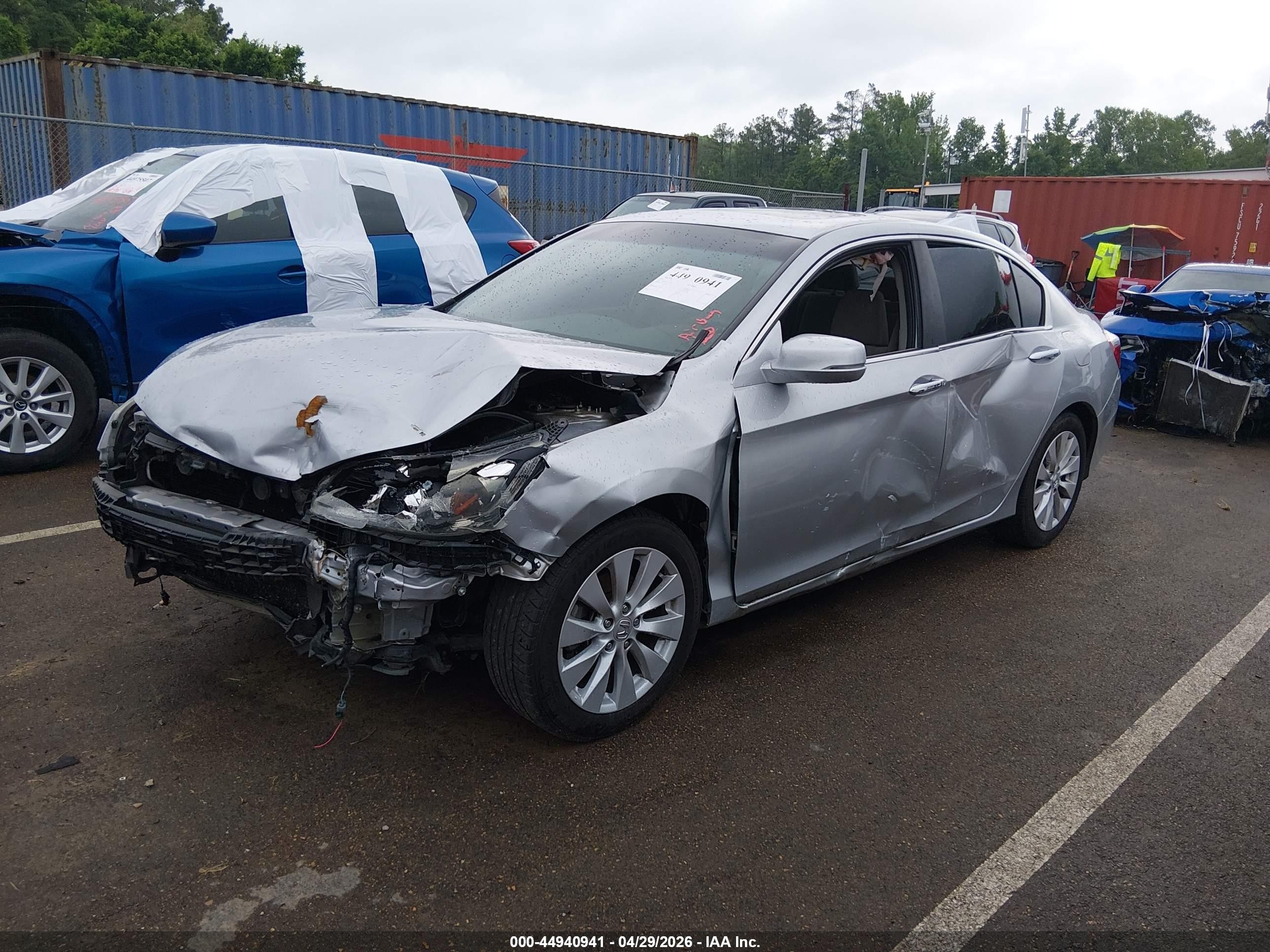 2013 Honda Accord Ex Silver vin: 1HGCR2F7XDA098720