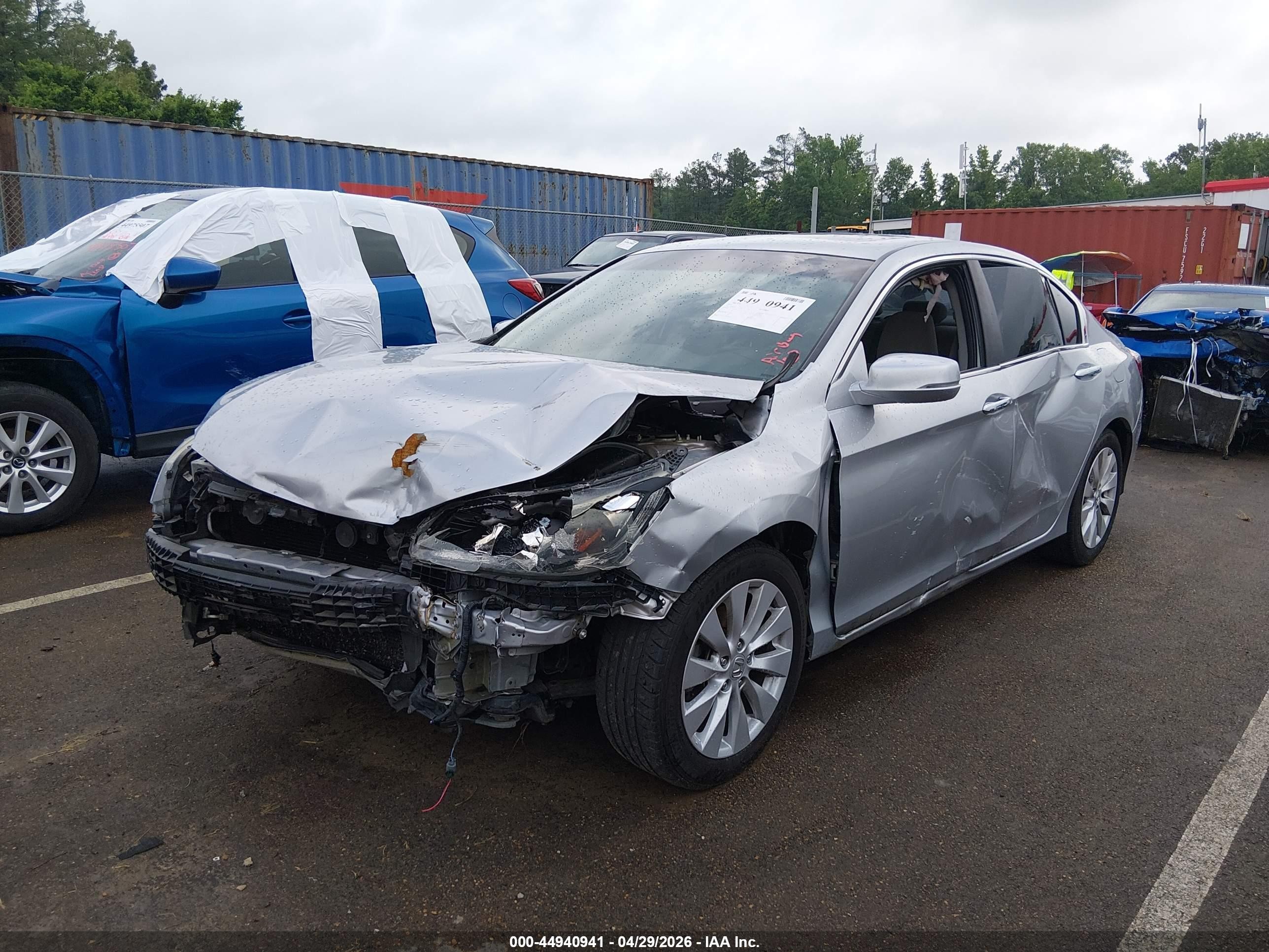 2013 Honda Accord Ex Silver vin: 1HGCR2F7XDA098720