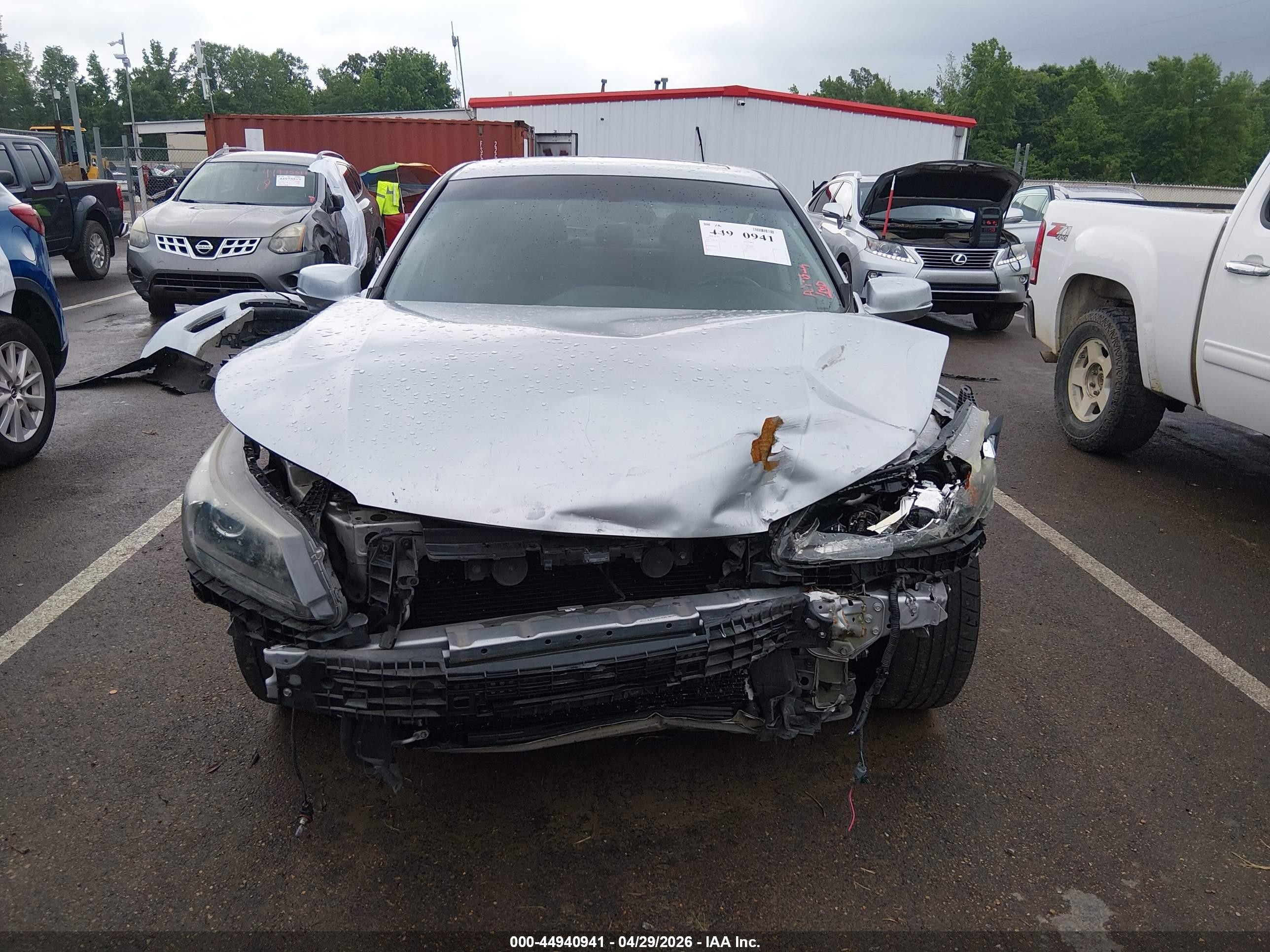 2013 Honda Accord Ex Silver vin: 1HGCR2F7XDA098720