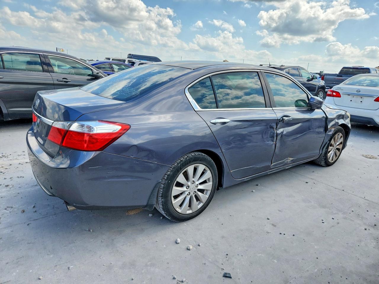 2013 Honda Accord Ex Gray vin: 1HGCR2F7XDA155319