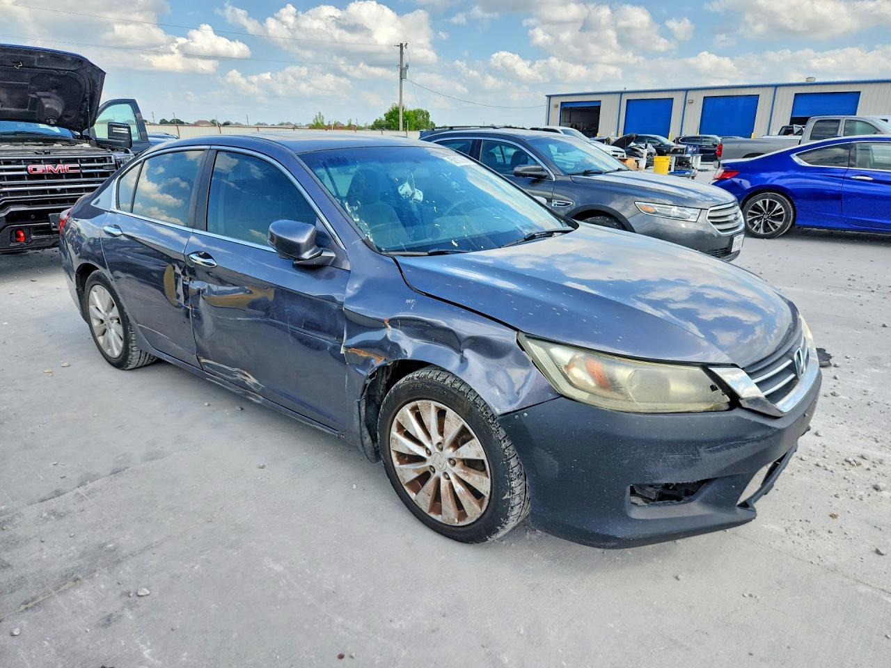 2013 Honda Accord Ex Gray vin: 1HGCR2F7XDA155319