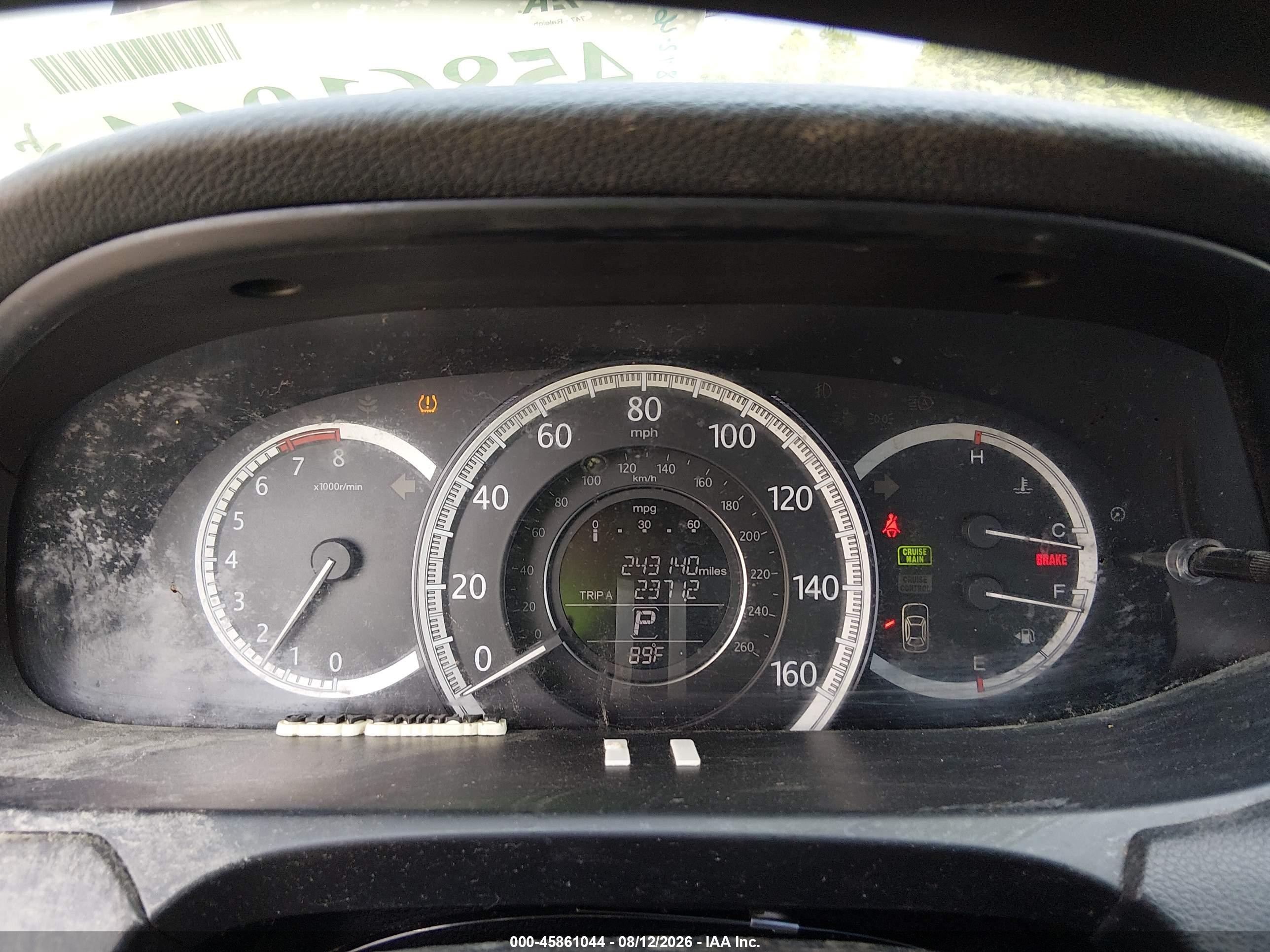 2013 Honda Accord Ex Black vin: 1HGCR2F7XDA198381