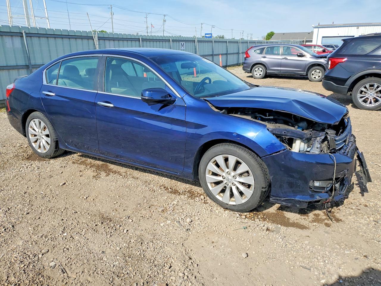 2013 Honda Accord Ex Blue vin: 1HGCR2F7XDA206866