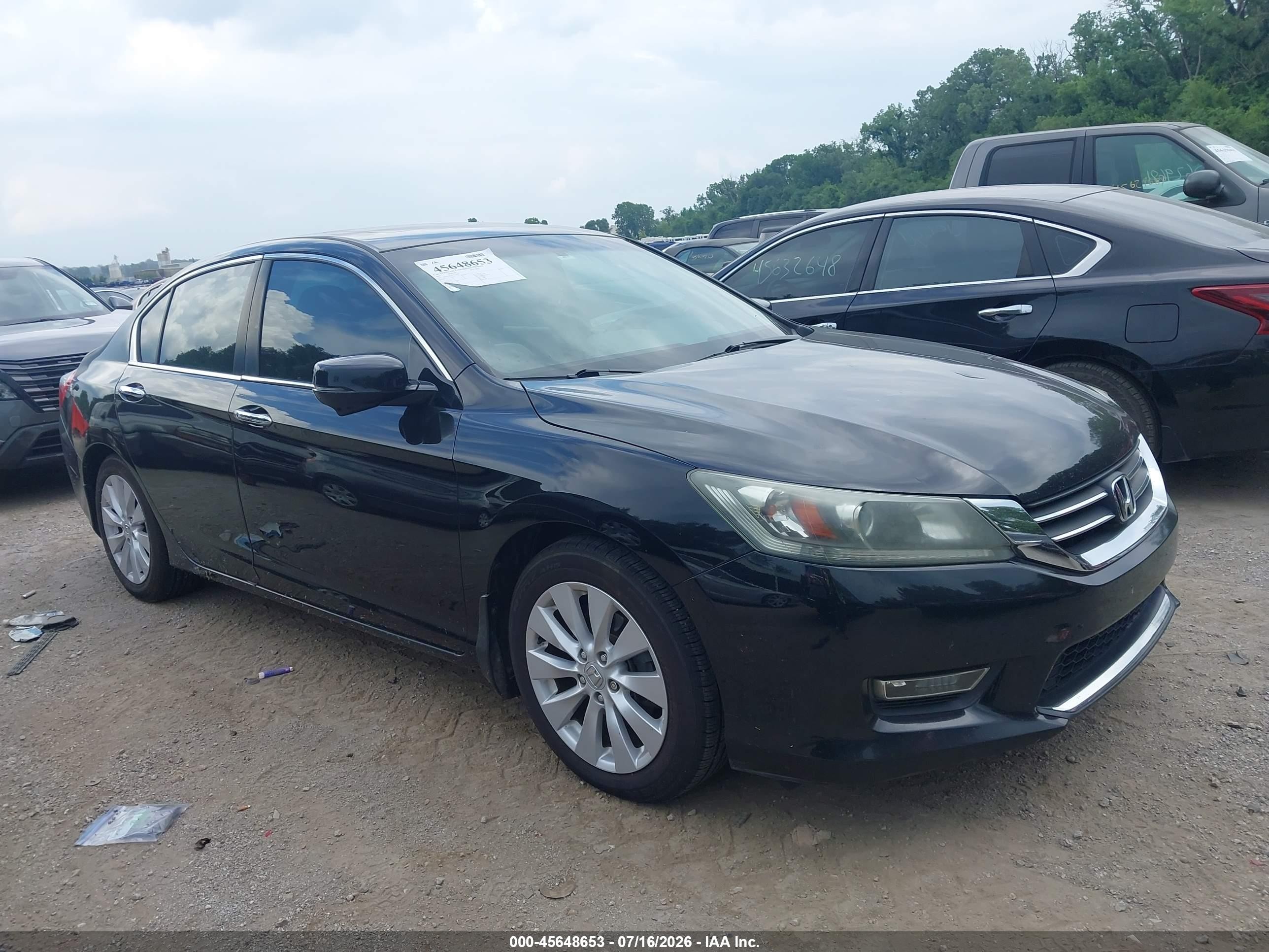 2013 Honda Accord Ex Black vin: 1HGCR2F7XDA238281