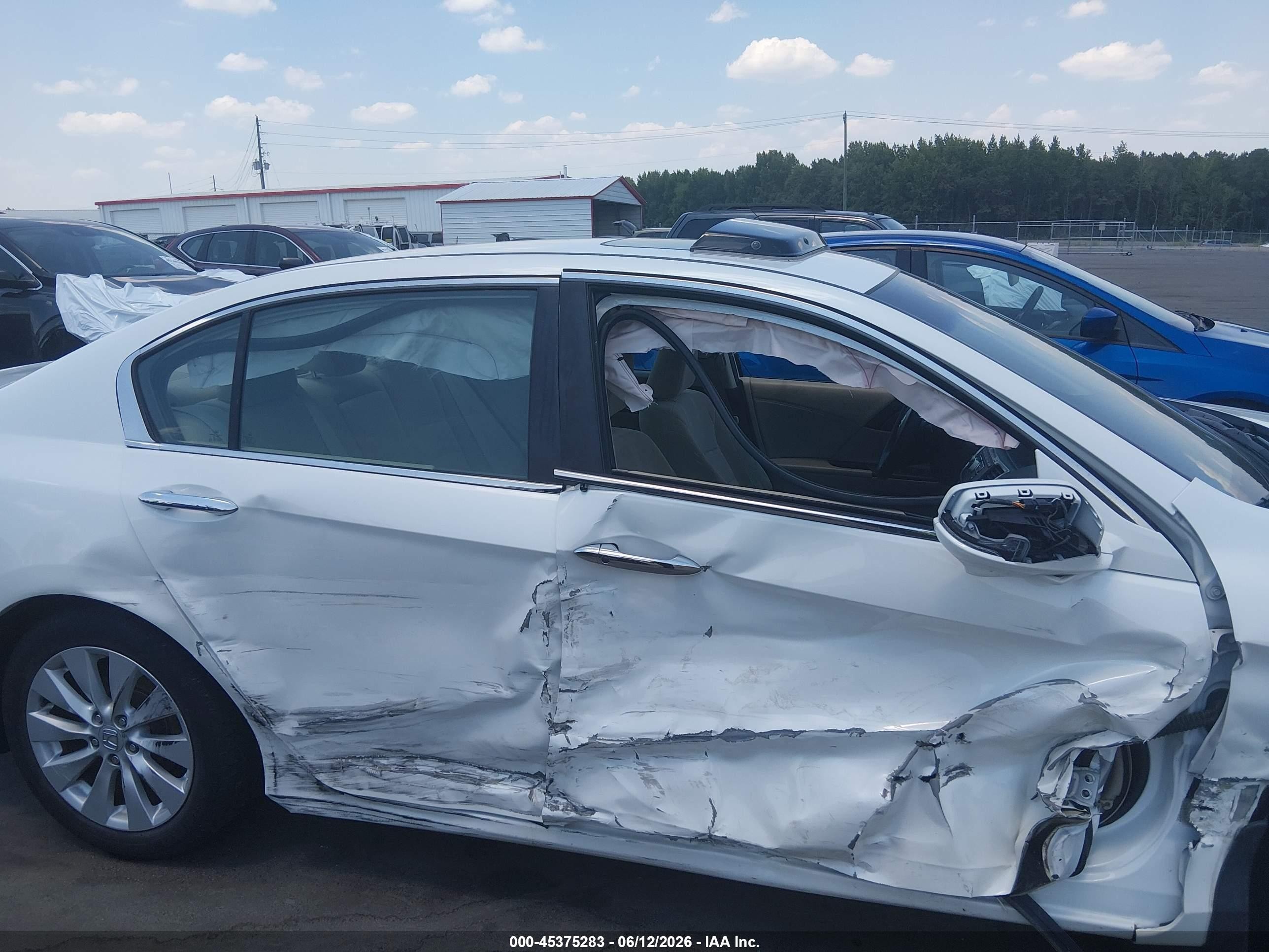 2013 Honda Accord Ex White vin: 1HGCR2F7XDA248986