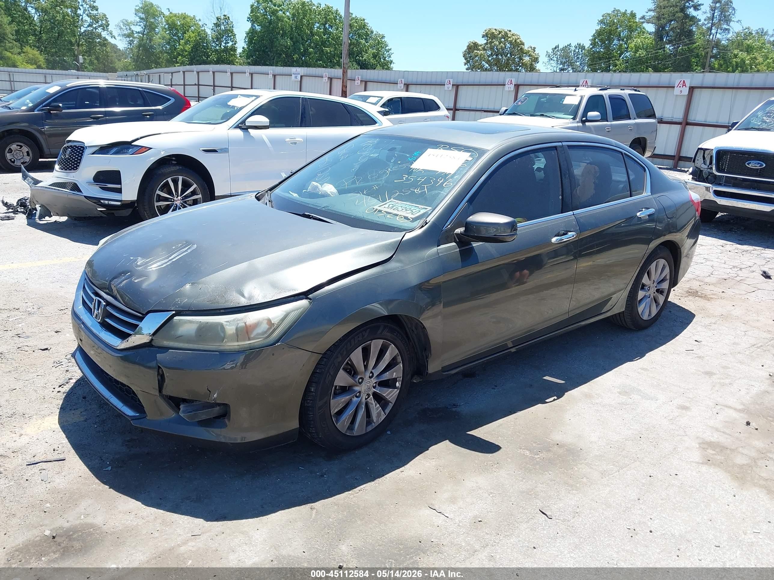 2014 Honda Accord Ex Green vin: 1HGCR2F7XEA013263