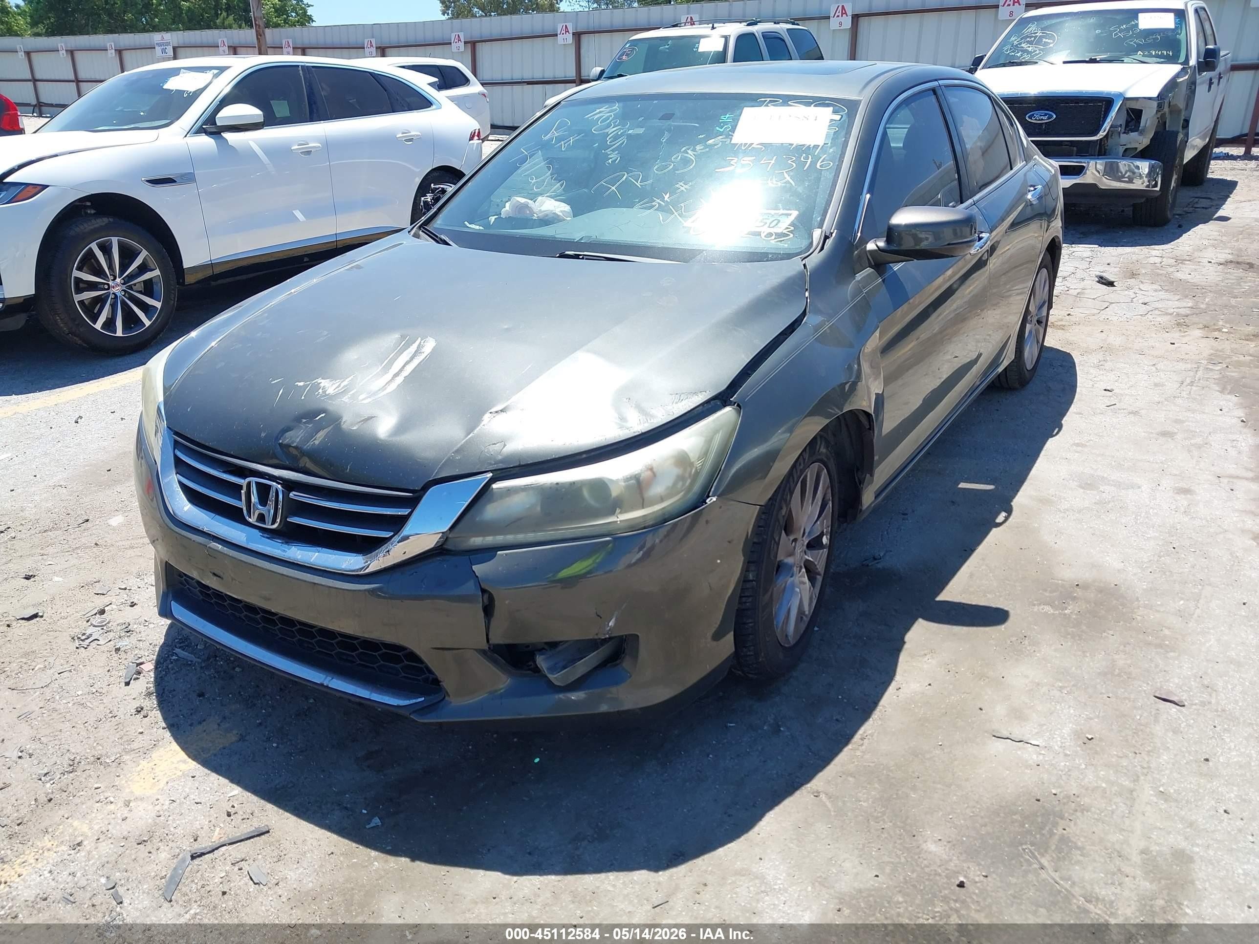 2014 Honda Accord Ex Green vin: 1HGCR2F7XEA013263