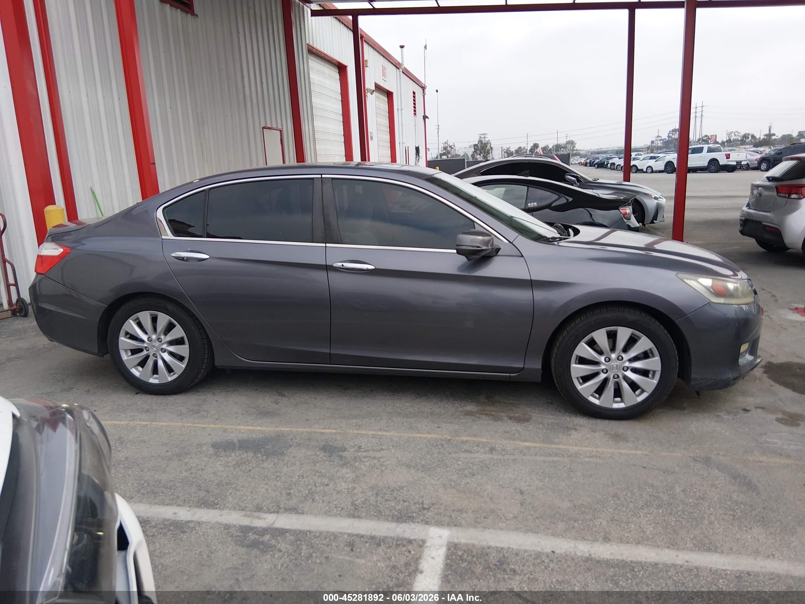 2014 Honda Accord Ex Серый vin: 1HGCR2F7XEA045582