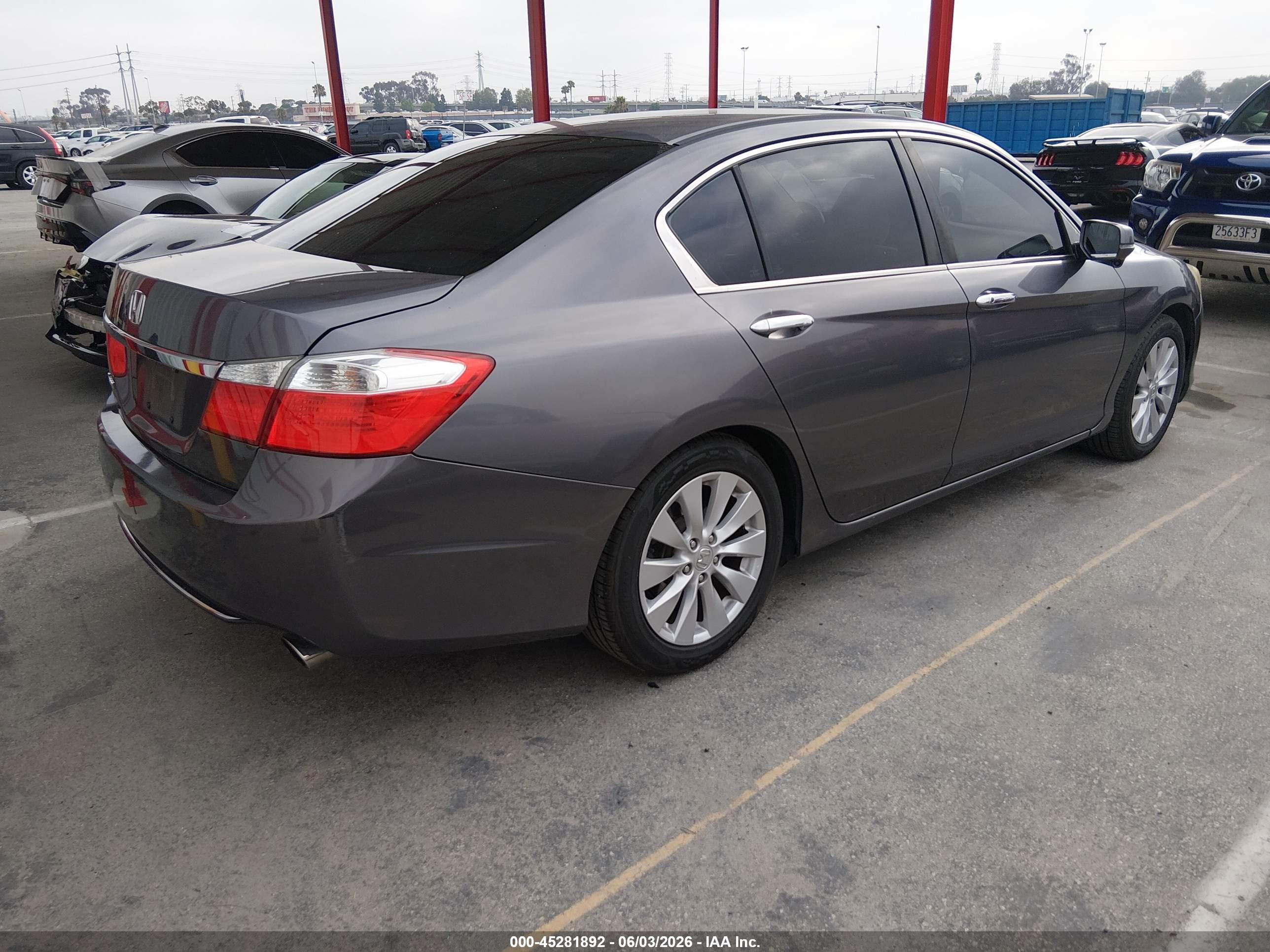 2014 Honda Accord Ex Серый vin: 1HGCR2F7XEA045582