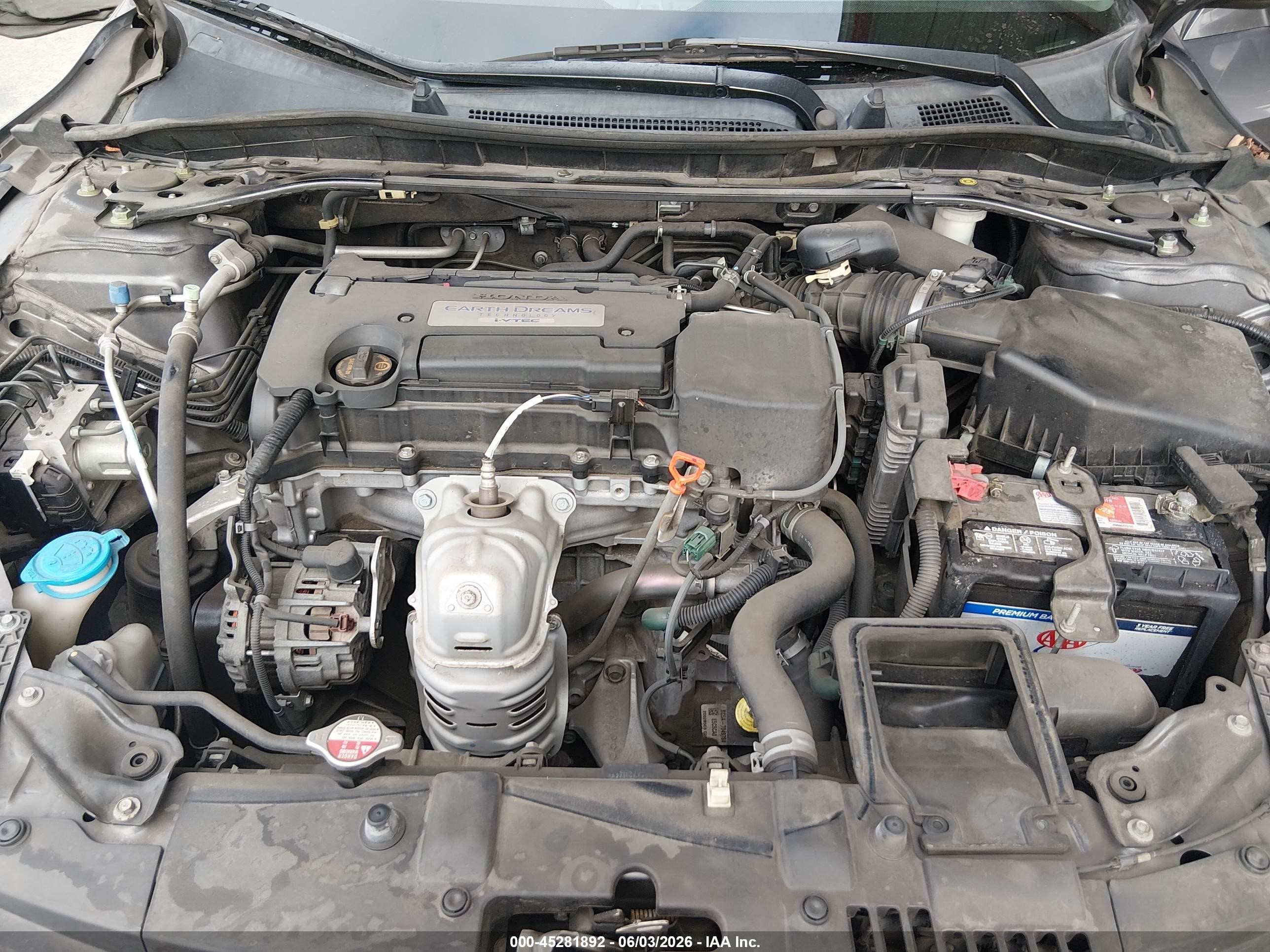 2014 Honda Accord Ex Серый vin: 1HGCR2F7XEA045582