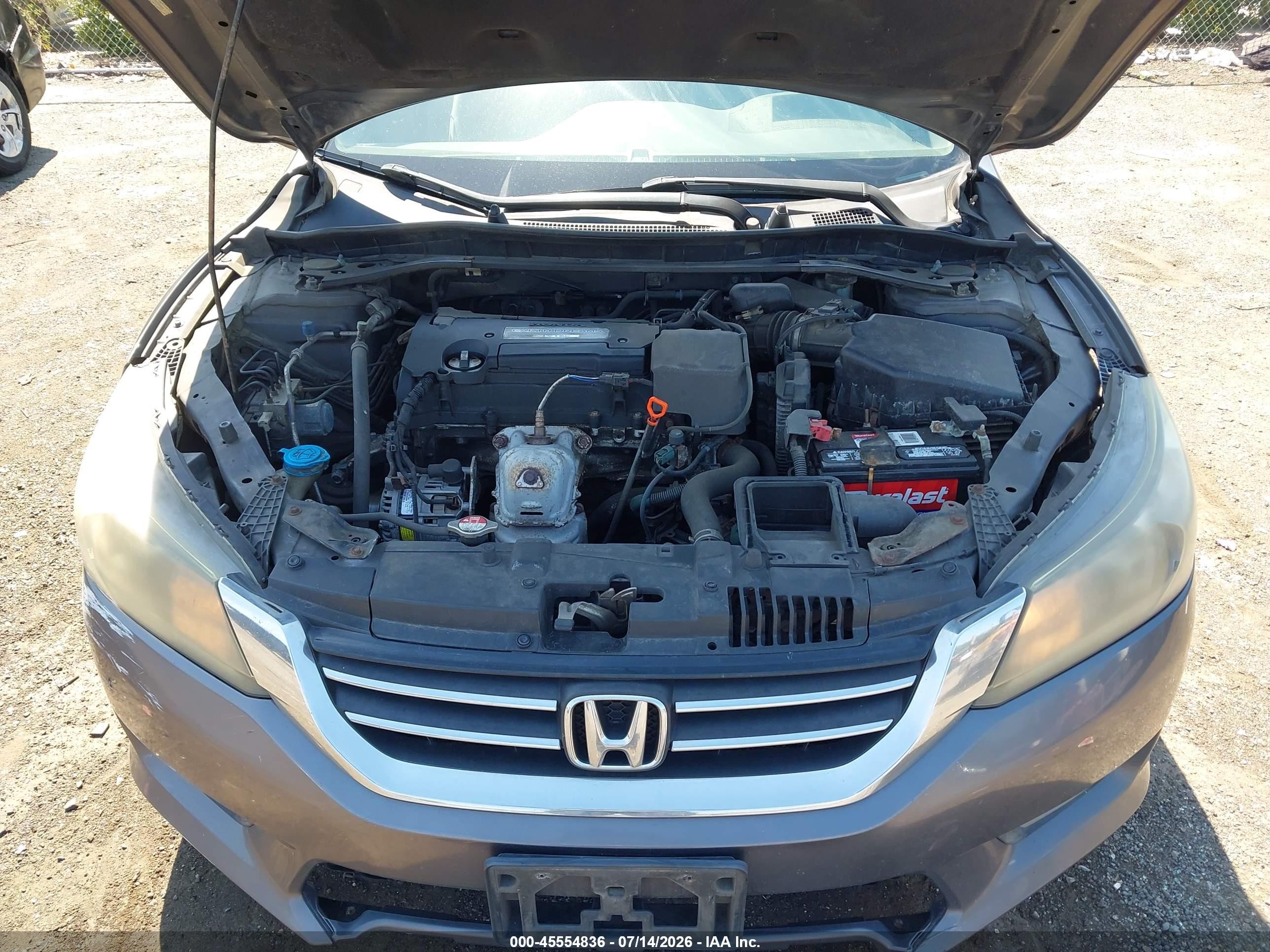 2014 Honda Accord Ex Gray vin: 1HGCR2F7XEA096421