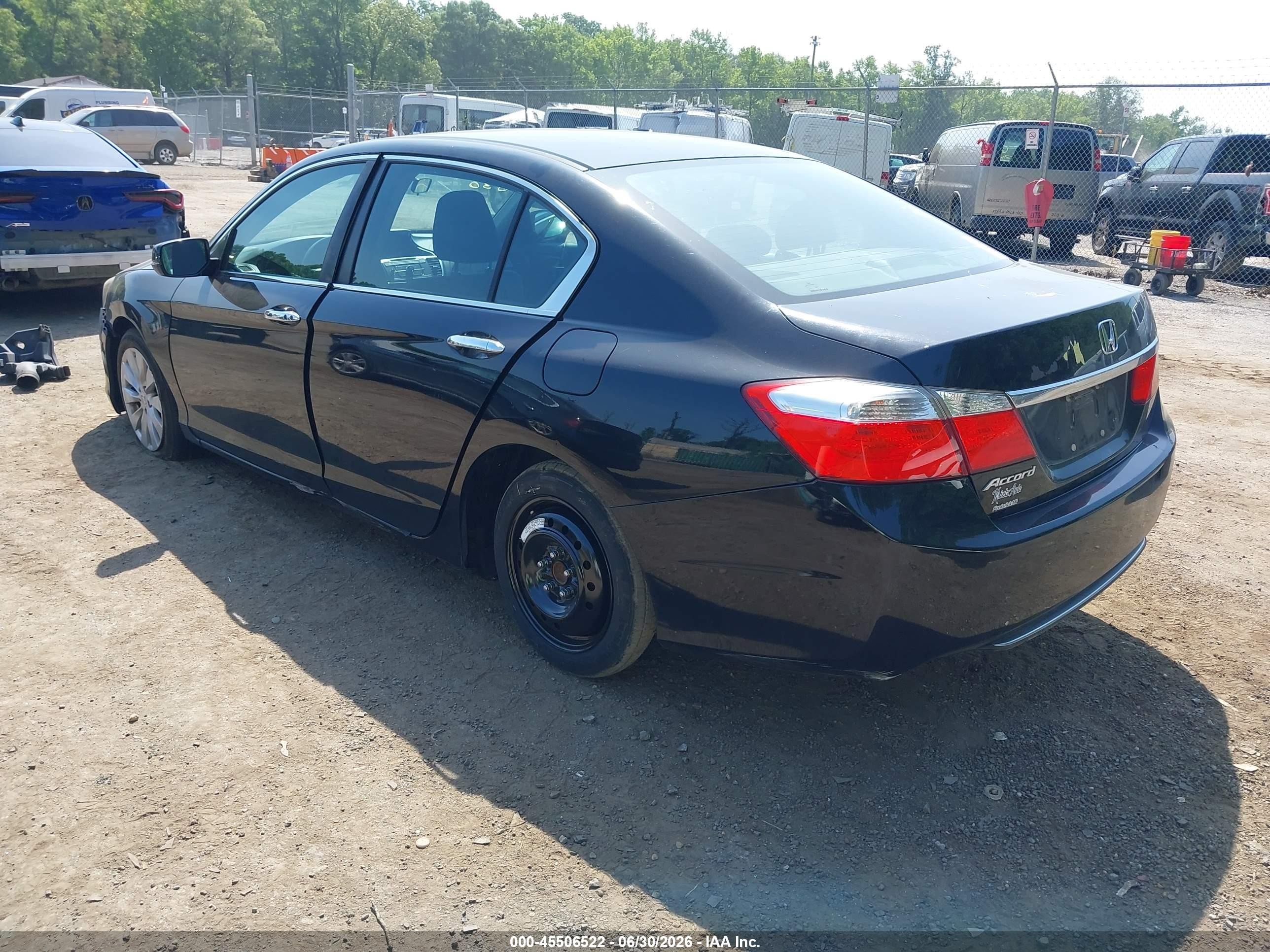 2014 Honda Accord Ex Черный vin: 1HGCR2F7XEA105523