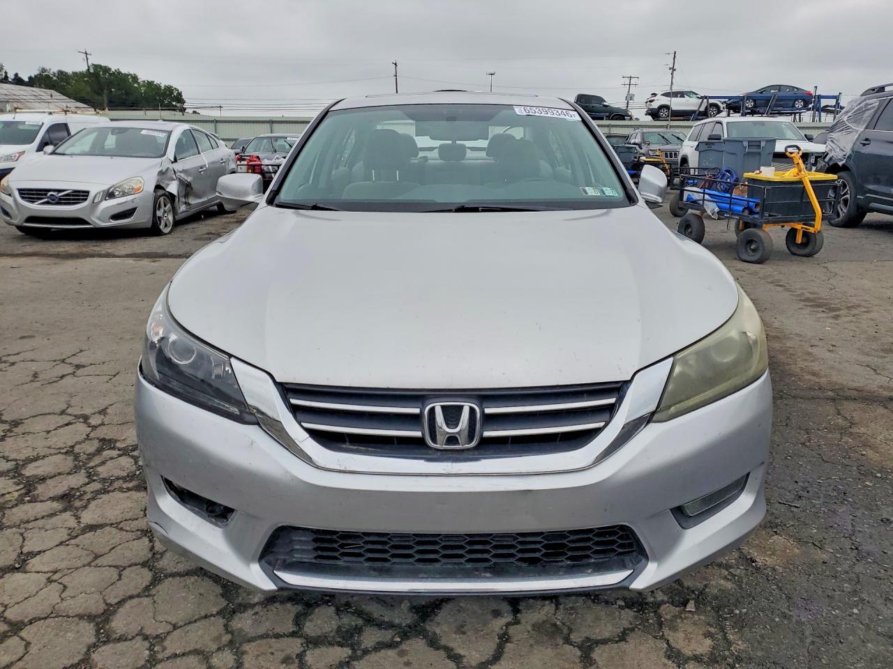 2014 Honda Accord Ex Серебряный vin: 1HGCR2F7XEA119583