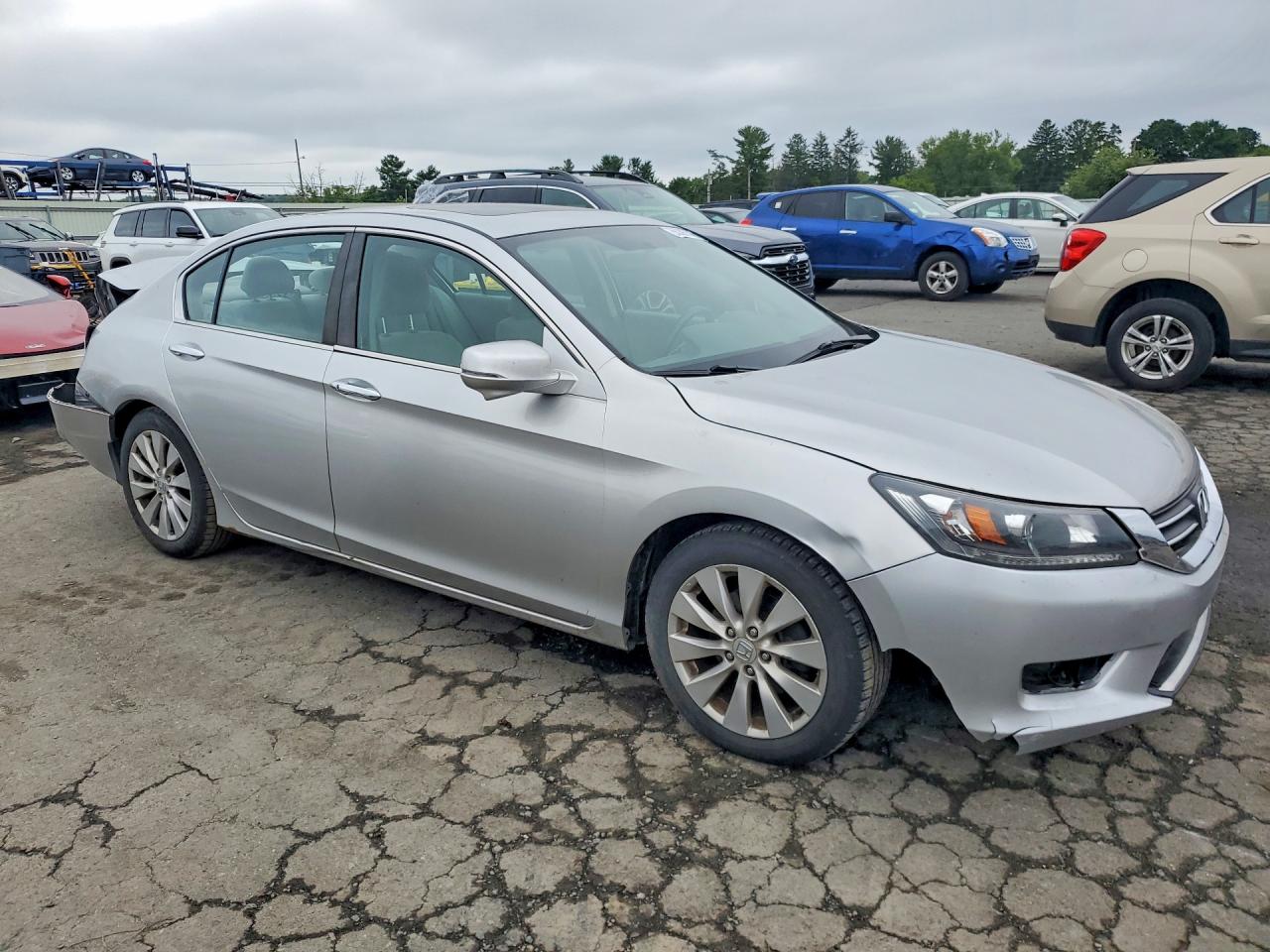 2014 Honda Accord Ex Серебряный vin: 1HGCR2F7XEA119583