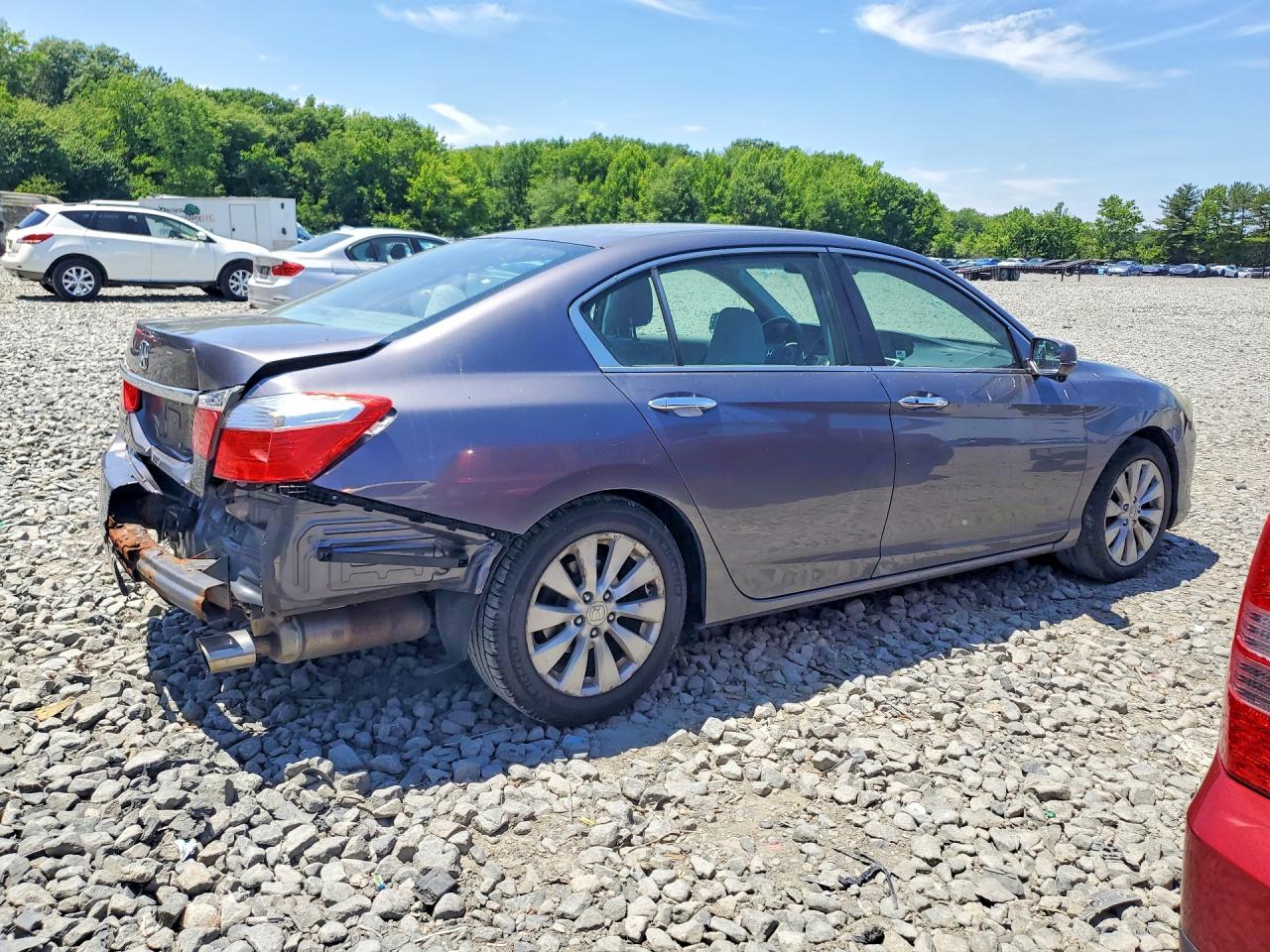 2014 Honda Accord Ex Серый vin: 1HGCR2F7XEA183106
