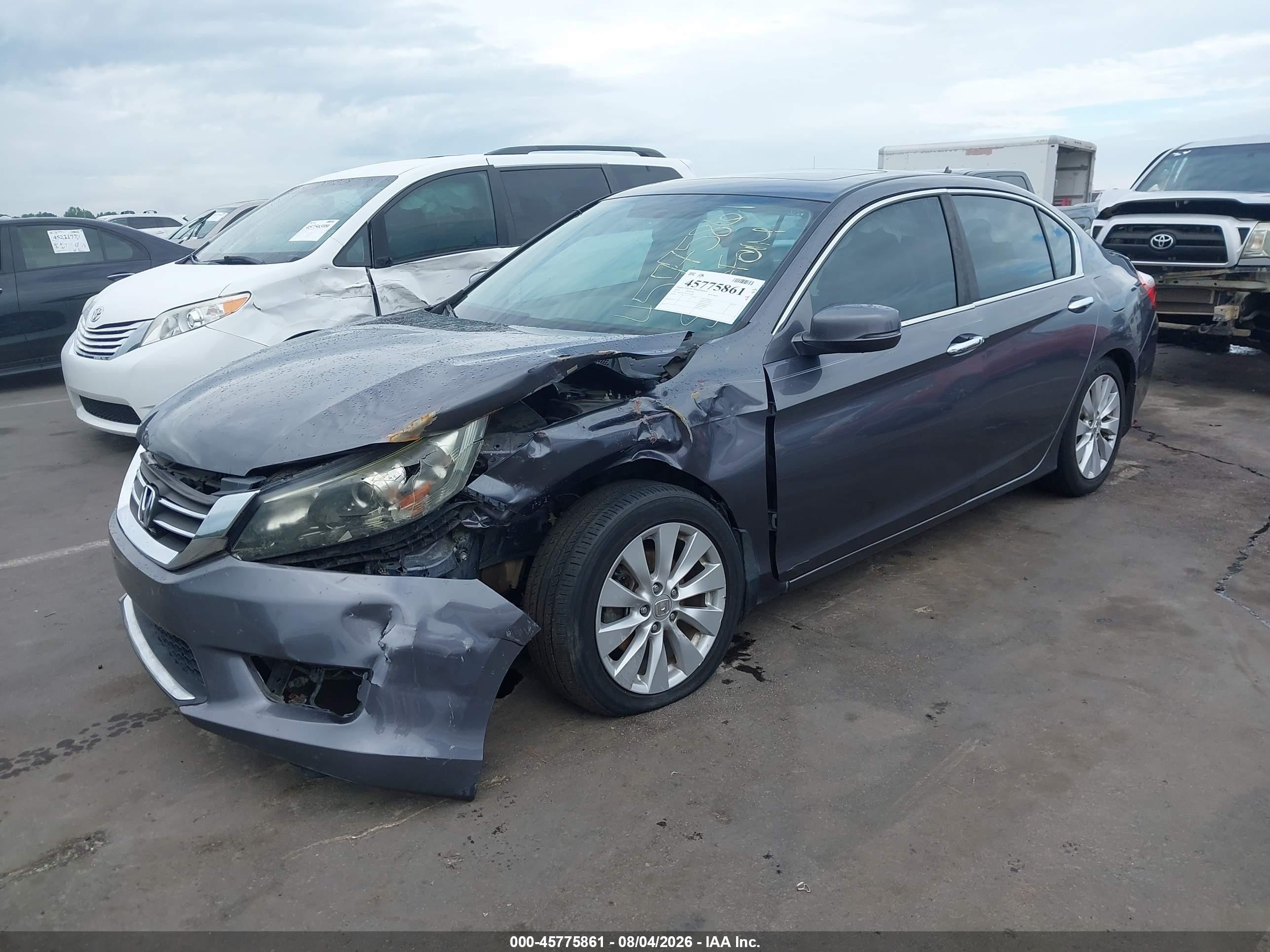 2014 Honda Accord Ex Gray vin: 1HGCR2F7XEA201880