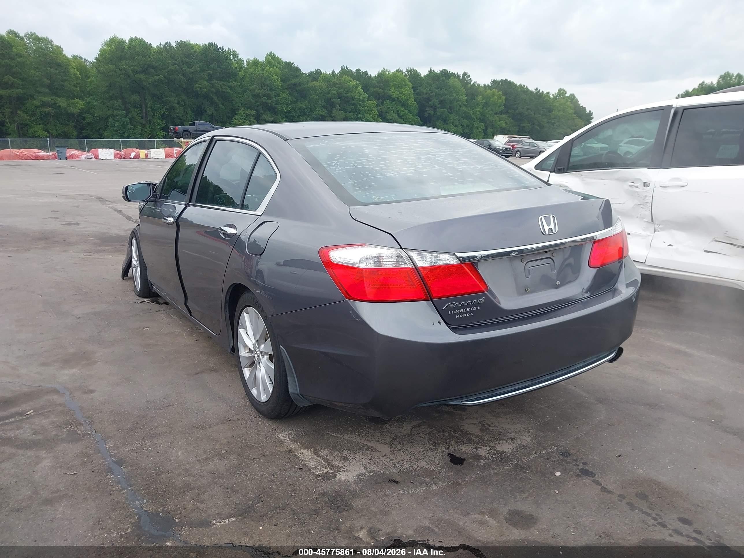 2014 Honda Accord Ex Gray vin: 1HGCR2F7XEA201880
