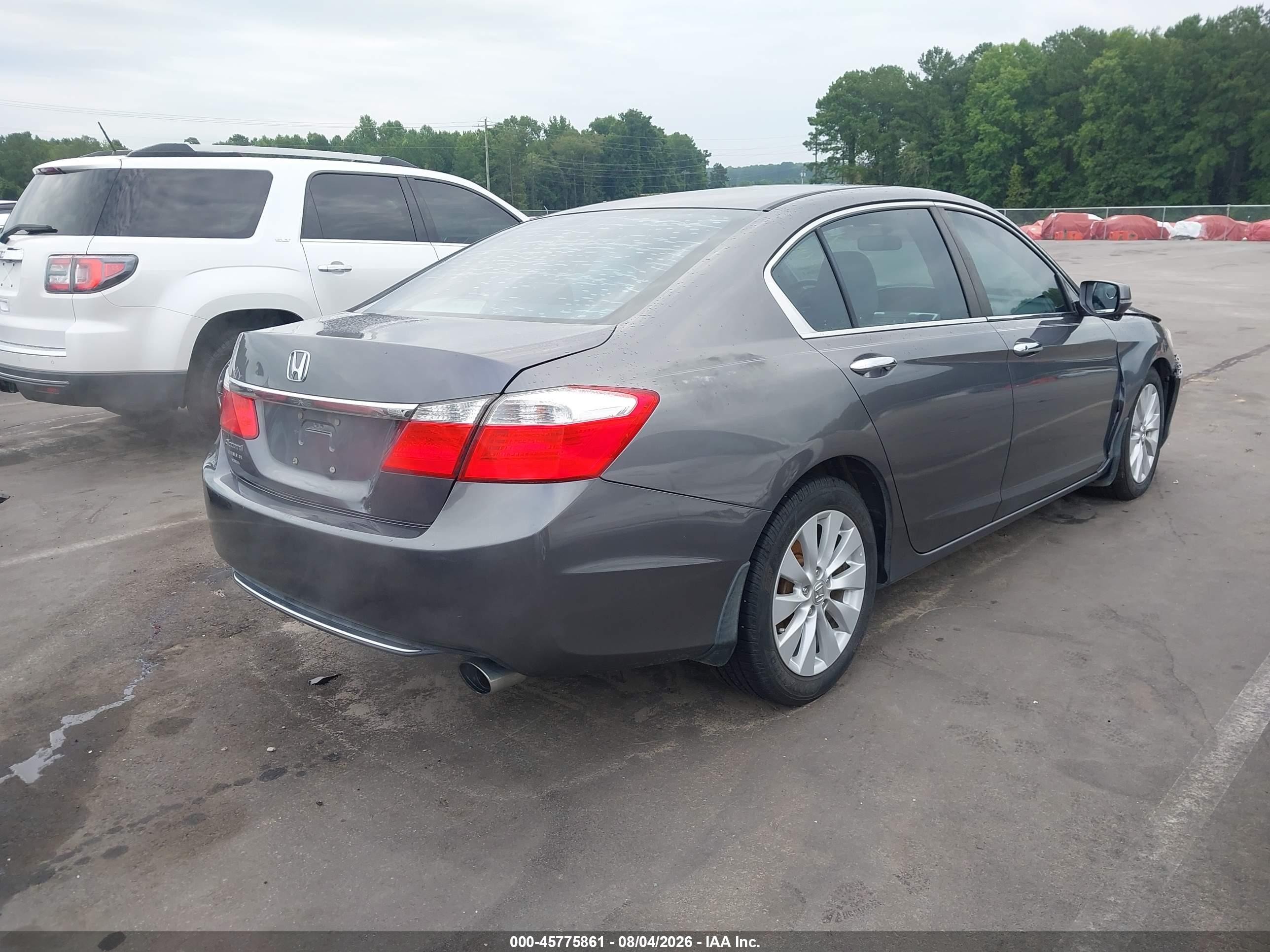 2014 Honda Accord Ex Gray vin: 1HGCR2F7XEA201880