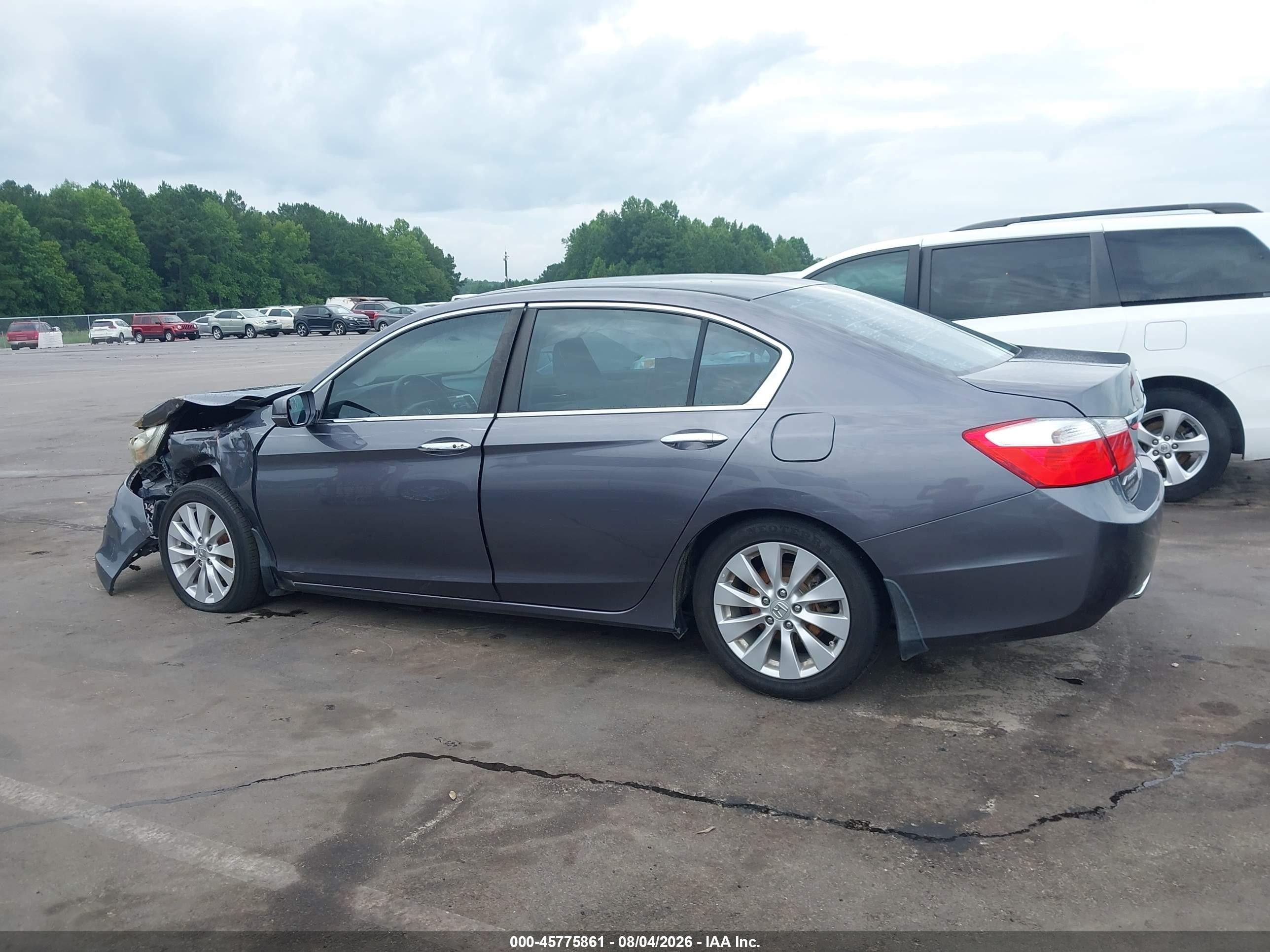 2014 Honda Accord Ex Gray vin: 1HGCR2F7XEA201880