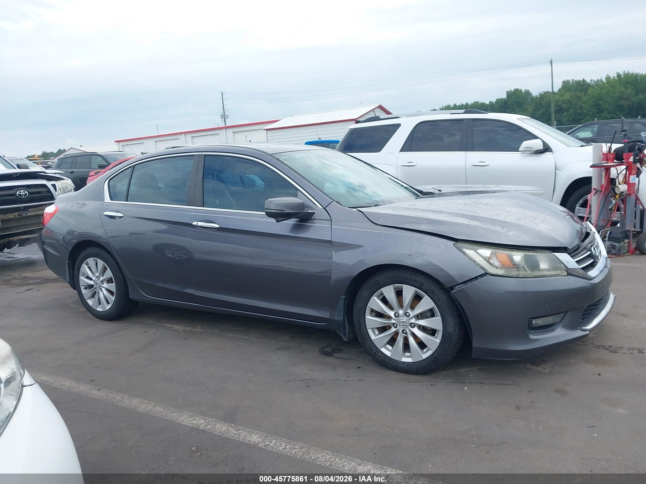 2014 Honda Accord Ex Gray vin: 1HGCR2F7XEA201880