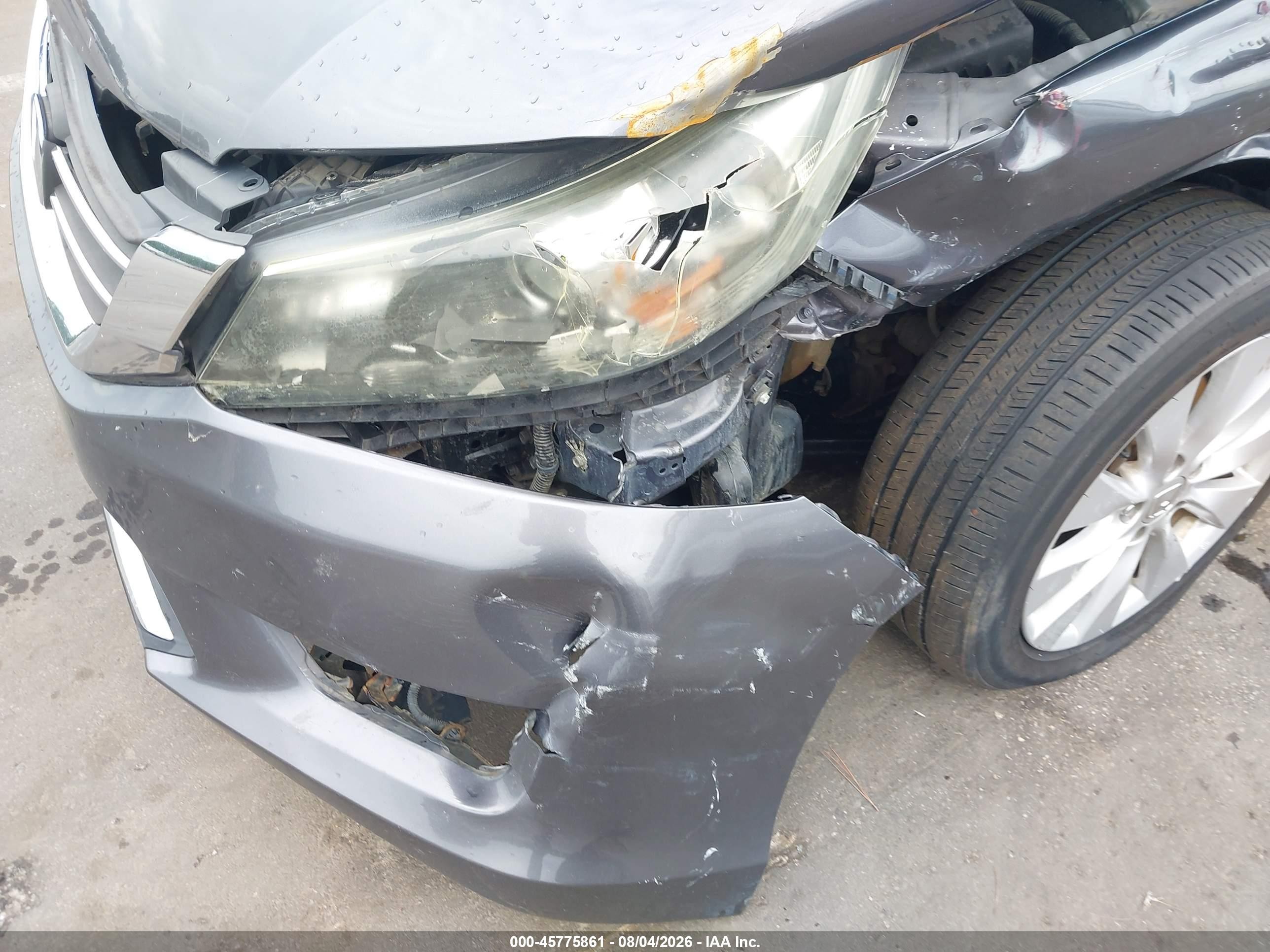 2014 Honda Accord Ex Gray vin: 1HGCR2F7XEA201880