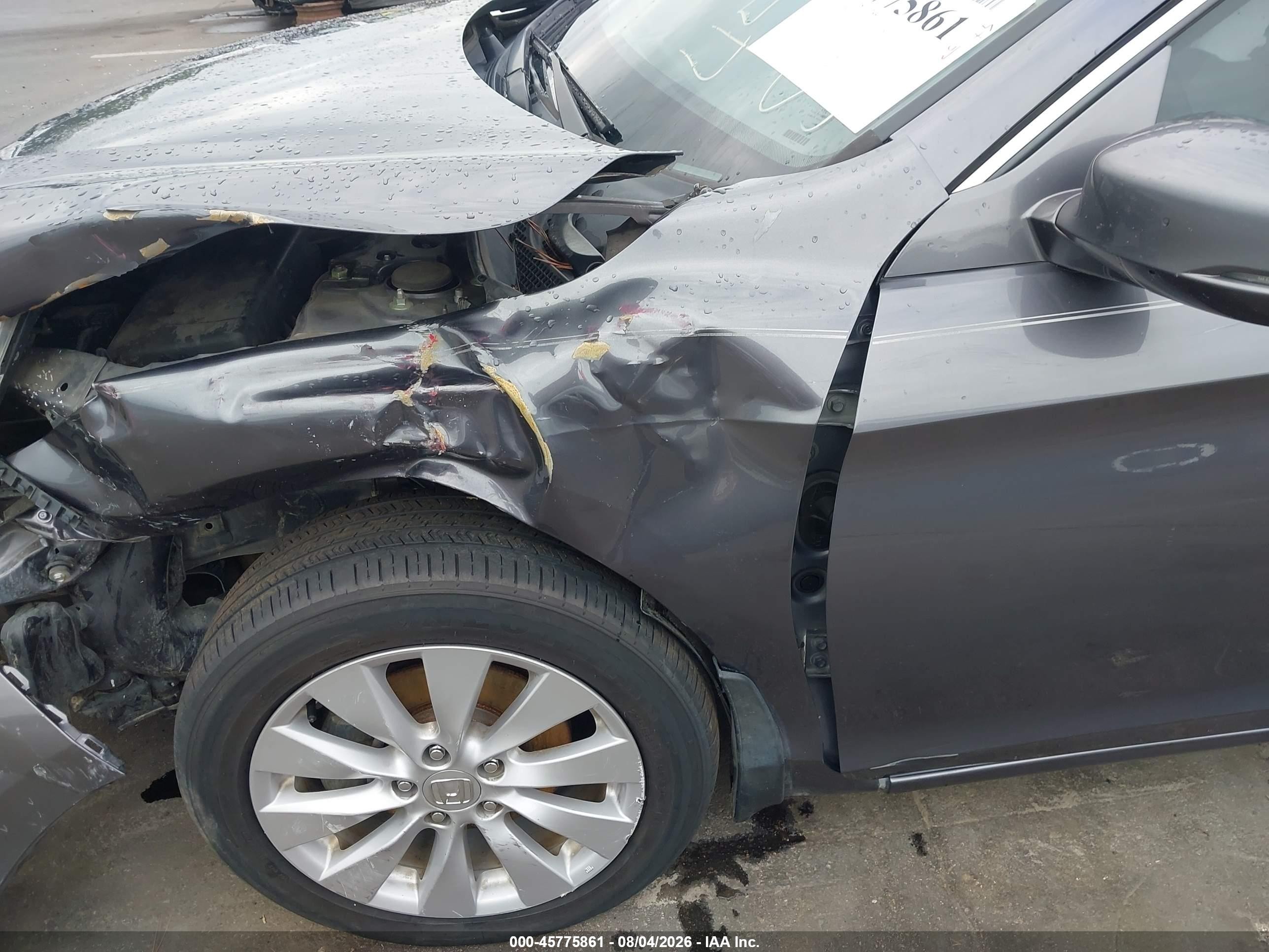 2014 Honda Accord Ex Gray vin: 1HGCR2F7XEA201880