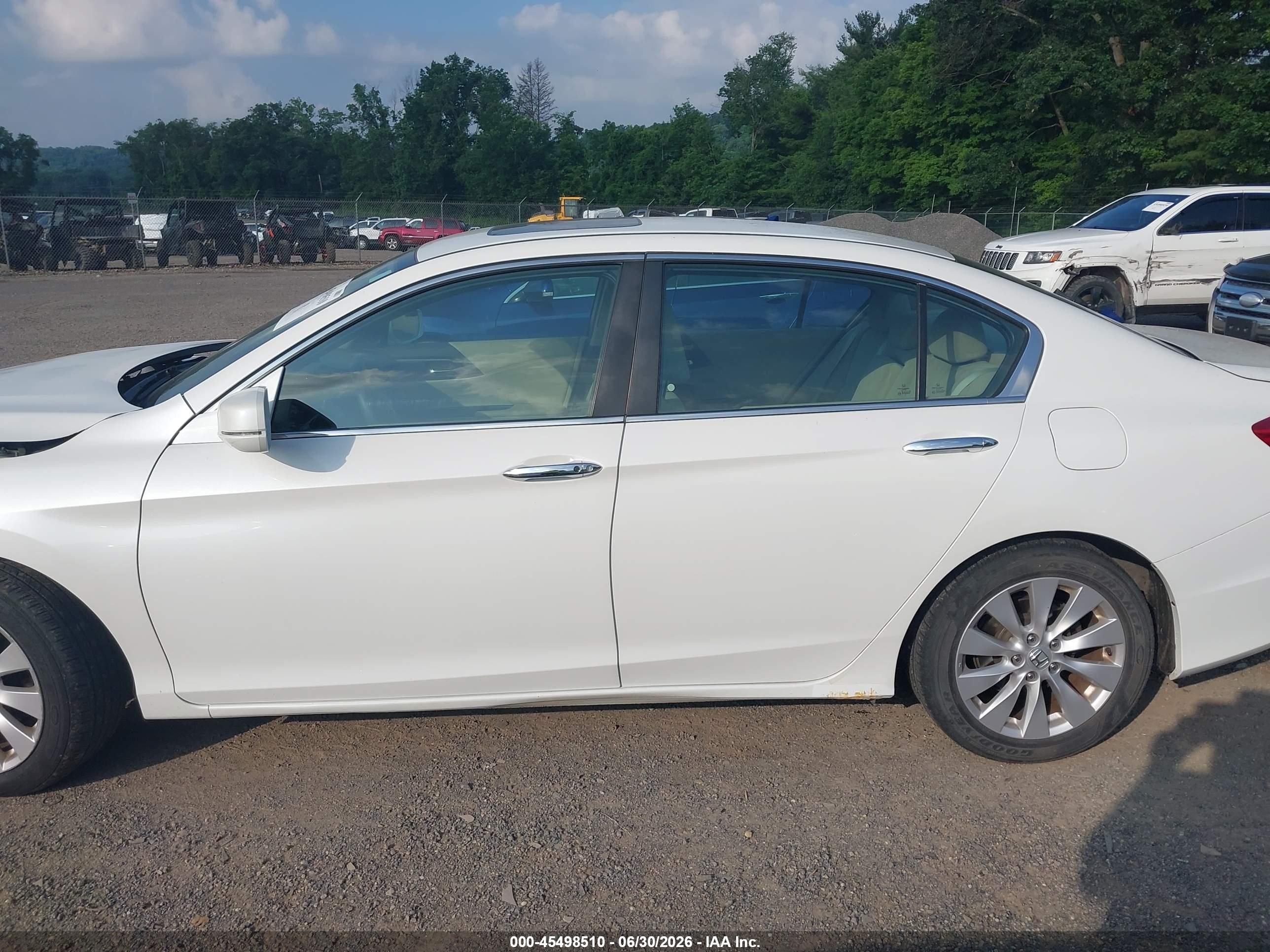 2014 Honda Accord Ex Белый vin: 1HGCR2F7XEA247578