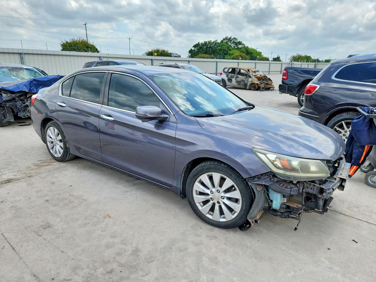 2015 Honda Accord Ex Gray vin: 1HGCR2F7XFA051545