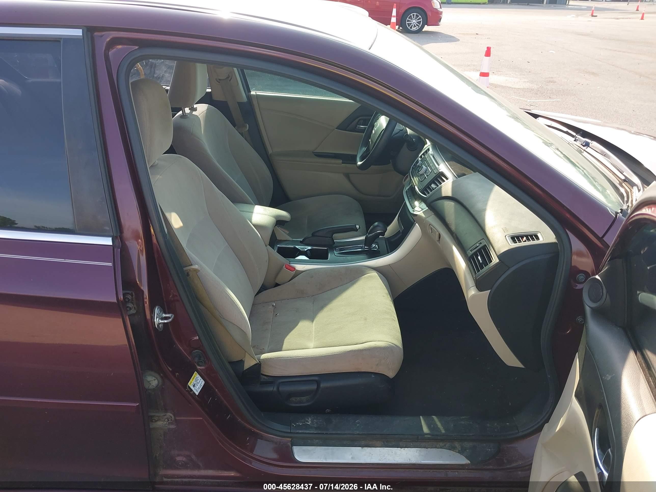 2015 Honda Accord Ex Бордовый vin: 1HGCR2F7XFA054056