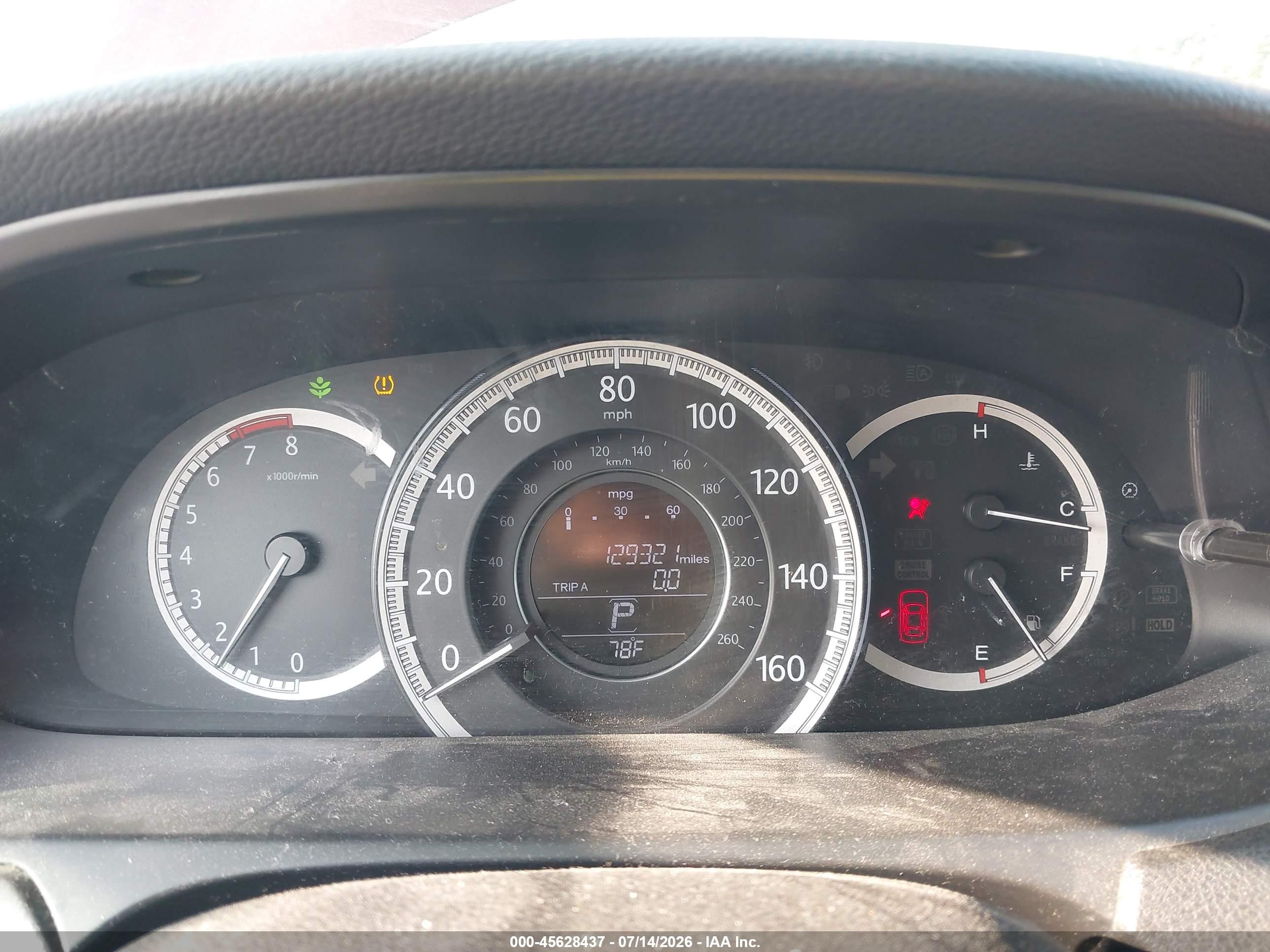 2015 Honda Accord Ex Бордовый vin: 1HGCR2F7XFA054056