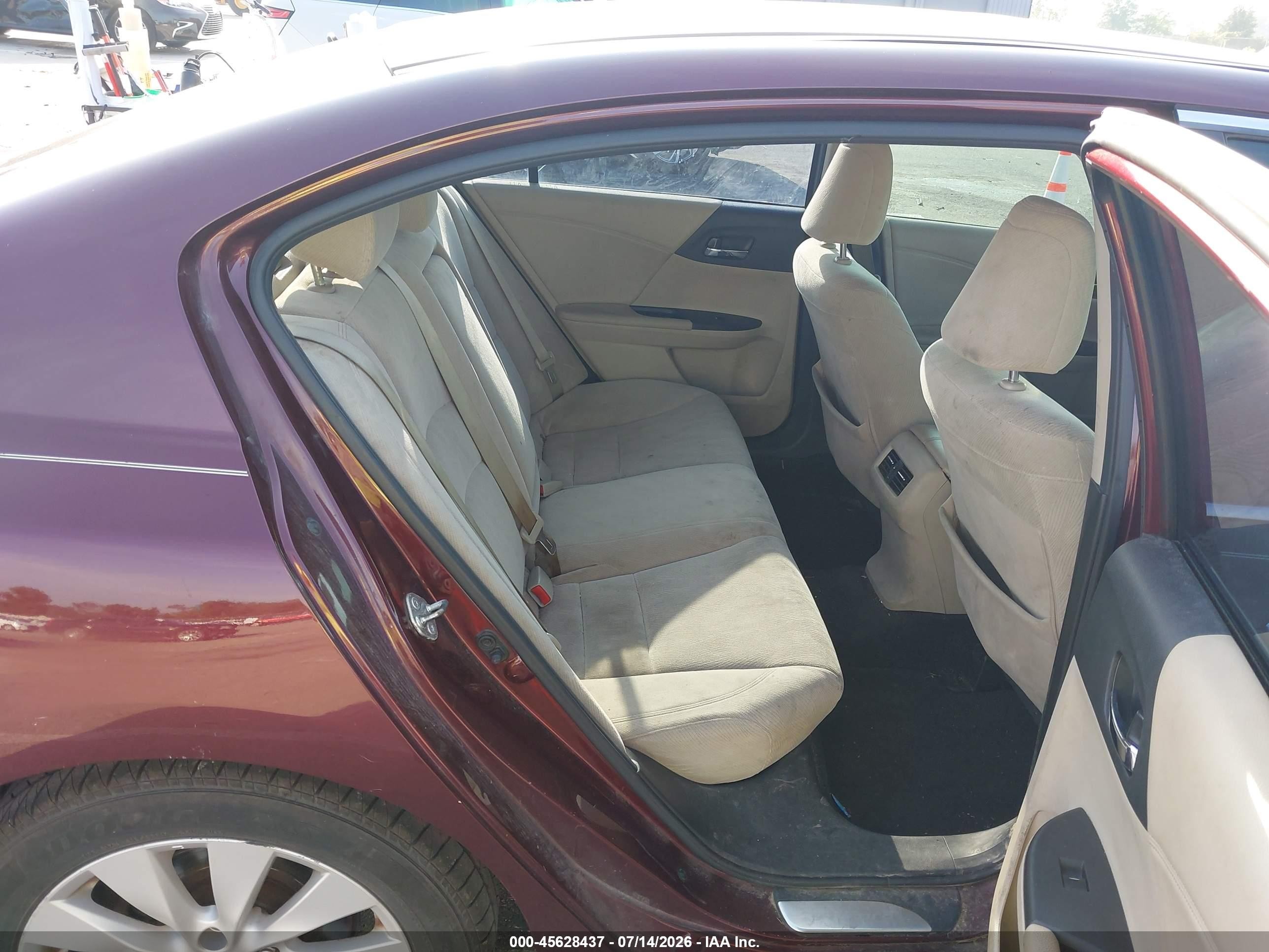 2015 Honda Accord Ex Бордовый vin: 1HGCR2F7XFA054056