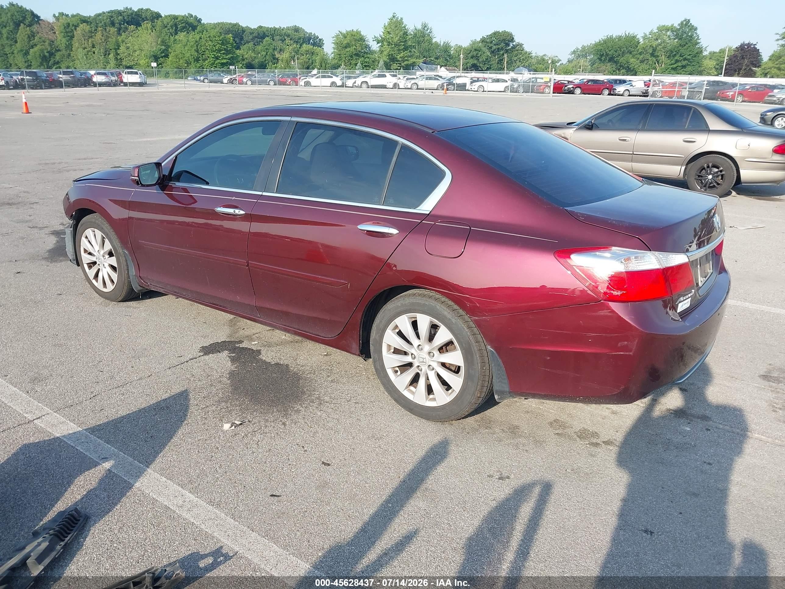 2015 Honda Accord Ex Бордовый vin: 1HGCR2F7XFA054056